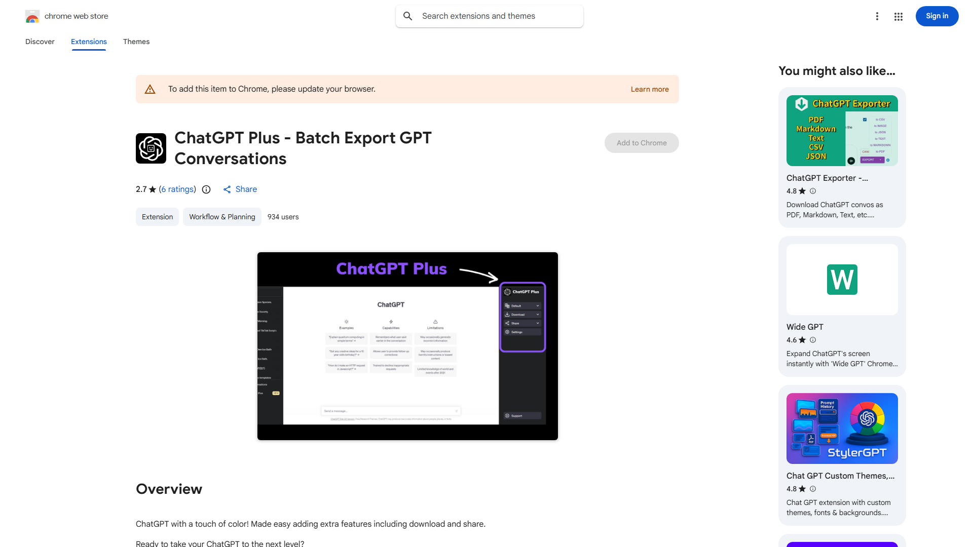 ChatGPT Plus - Batch Export GPT Conversations