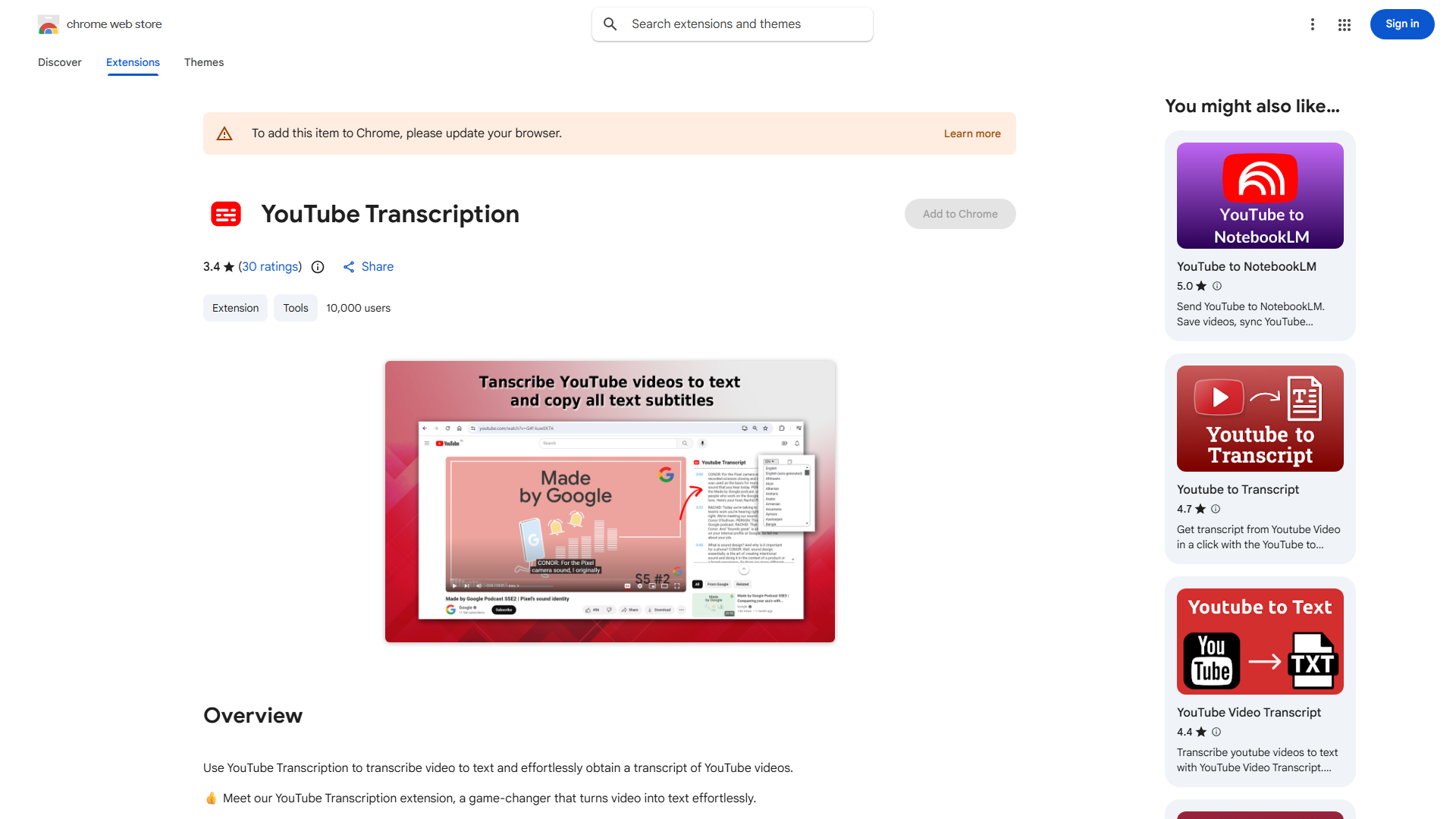 YouTube Transcription