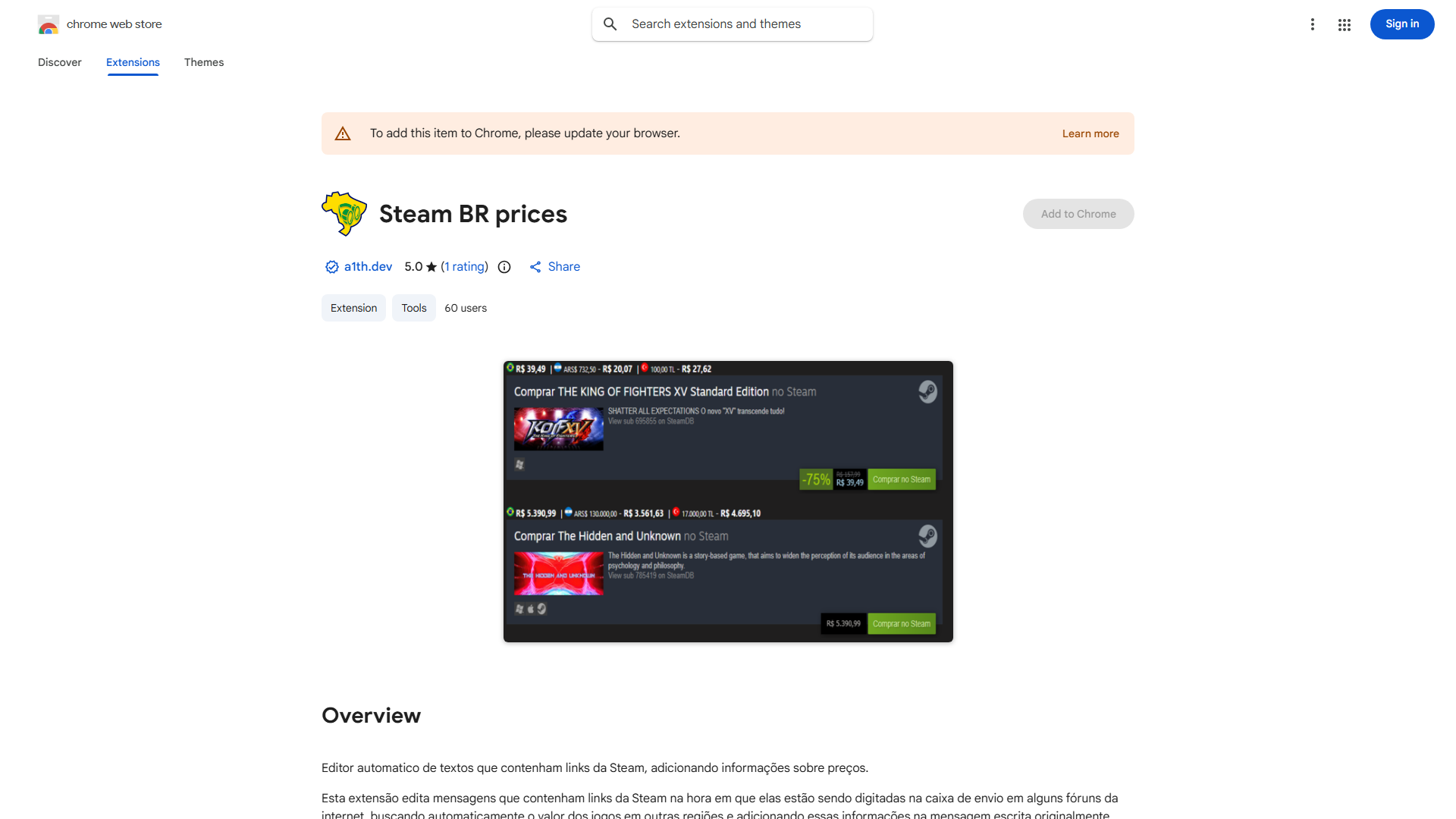 Steam Link Price Checker