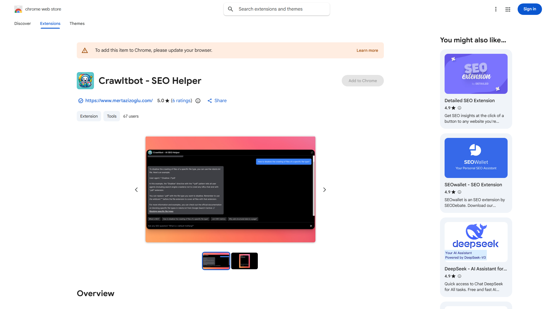 Crawltbot - AI SEO Helper