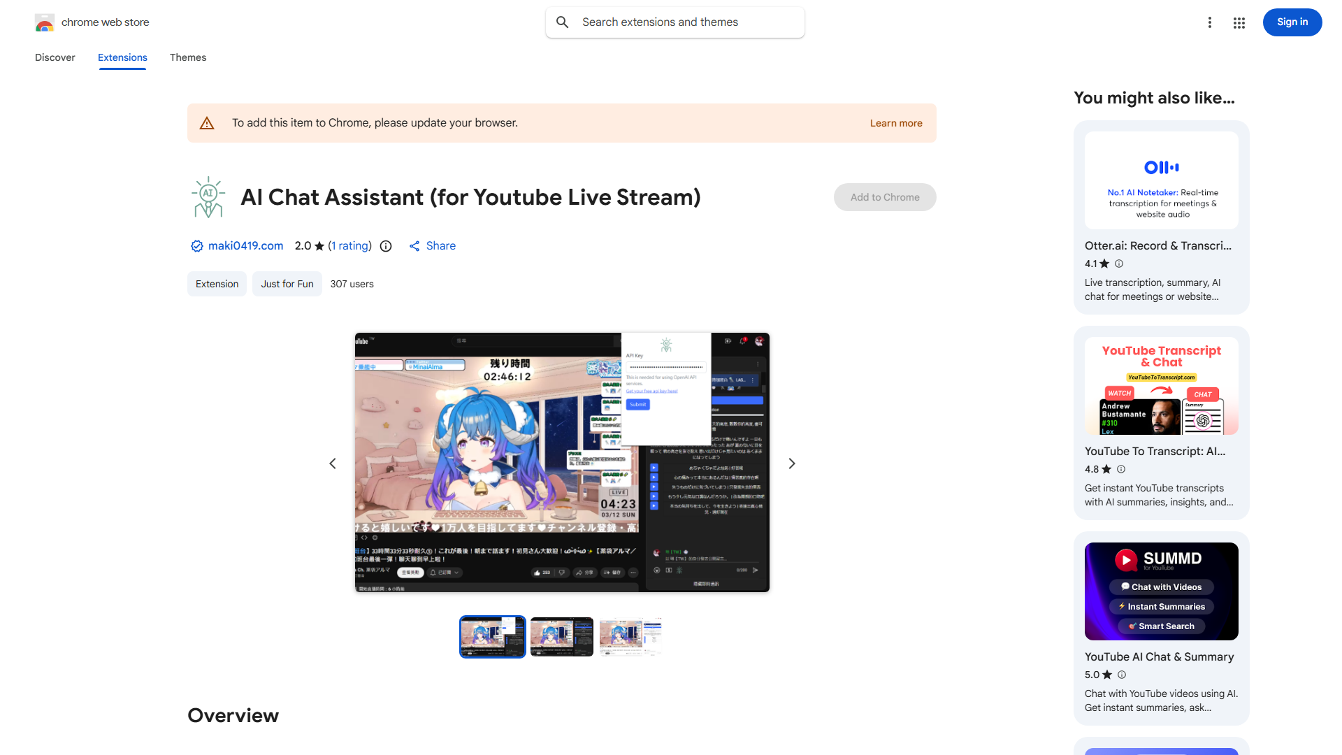 YouTube Live to OpenAI