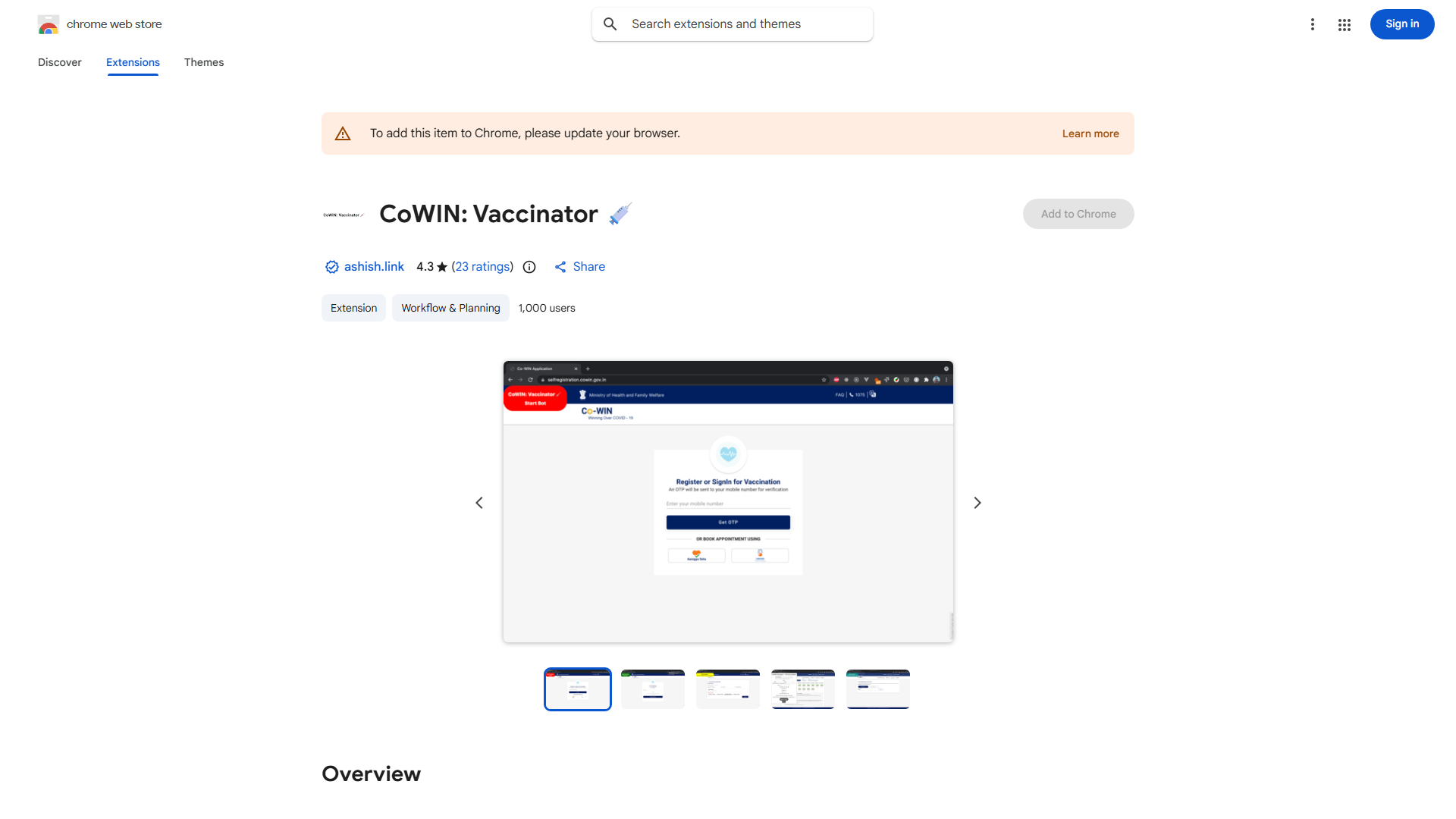 CoWIN Vaccine Booking Bot