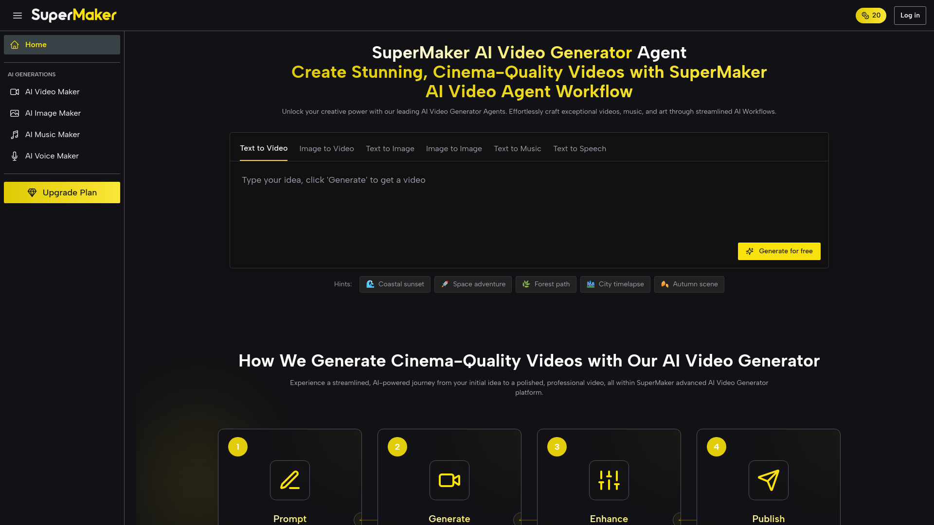 SuperMaker AI Video Generator