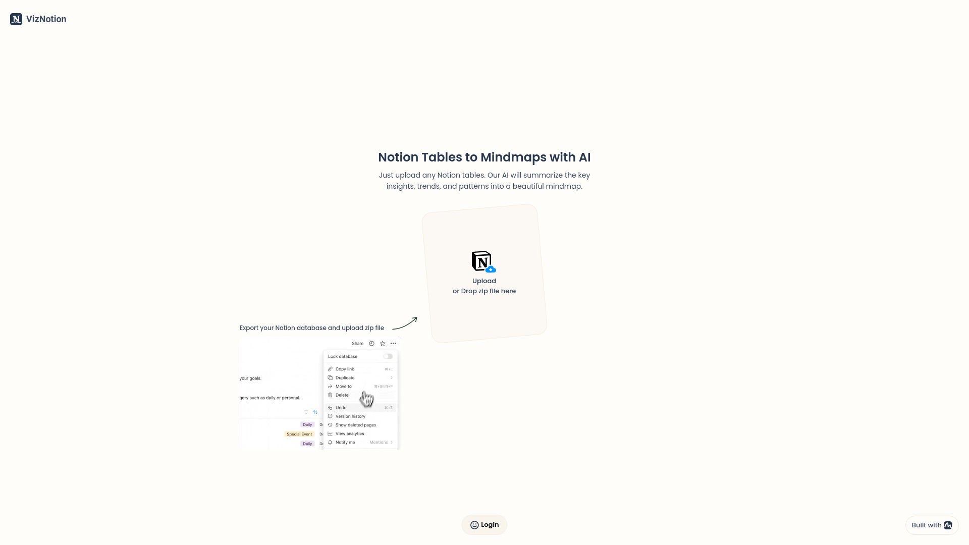 Notion Data to Mindmaps with AI