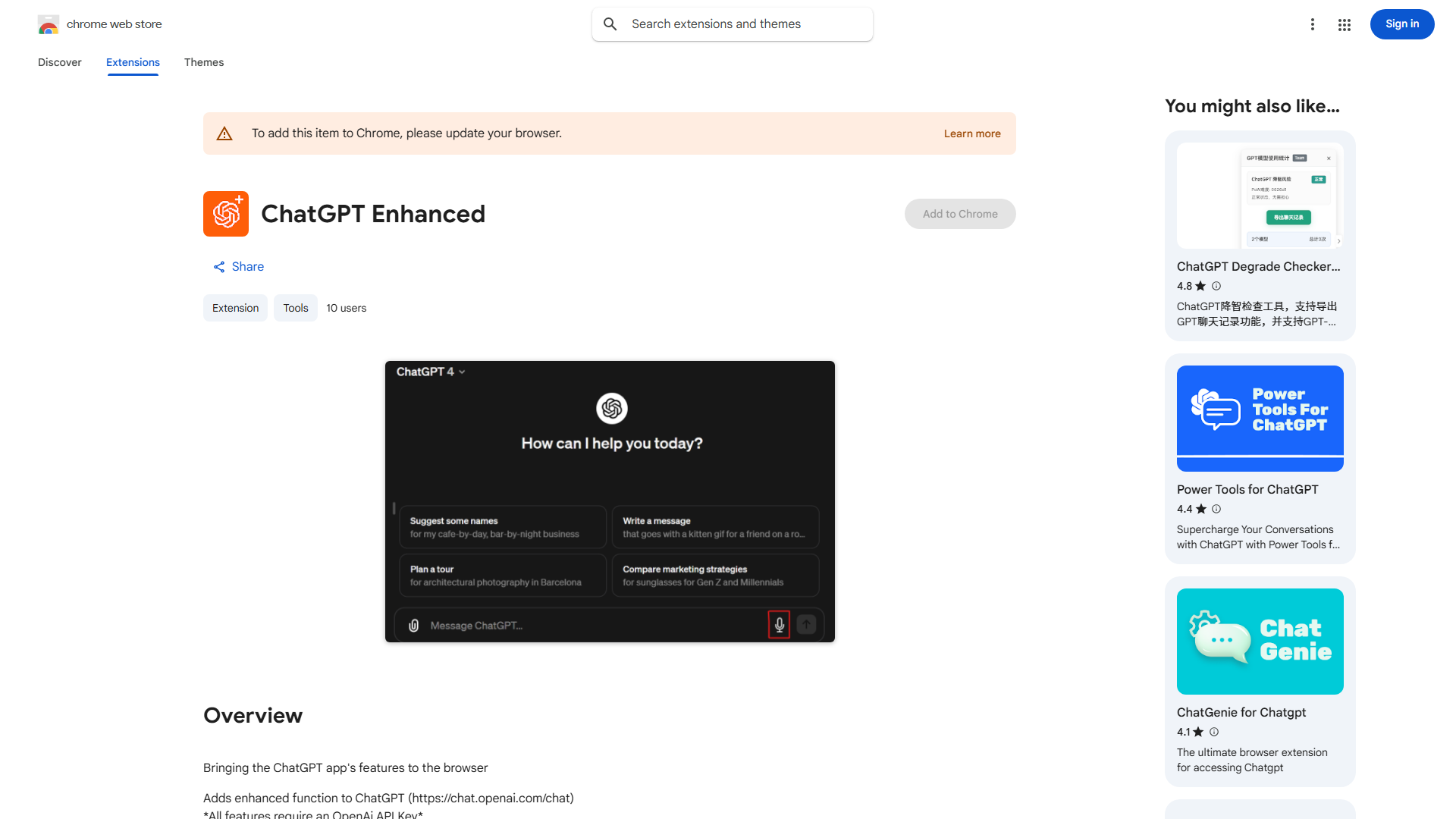 ChatGPT with Enhanced Functionality
