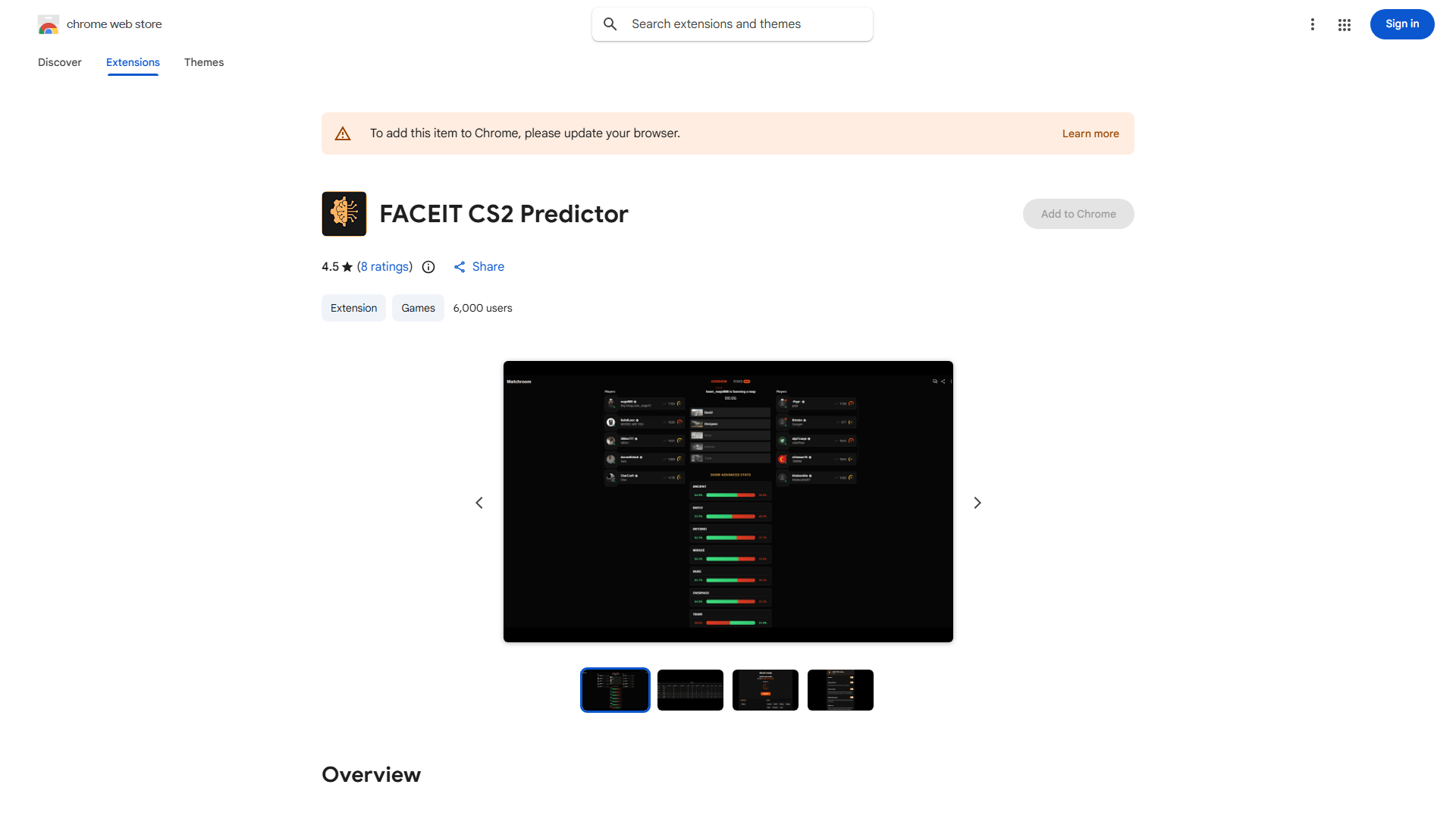 FACEIT CS2 Predictor