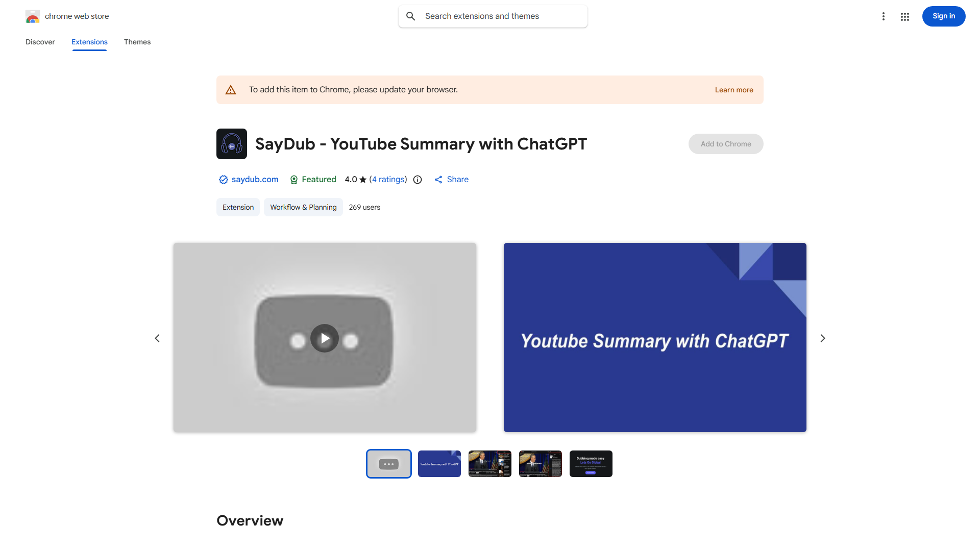 YouTube Summary with ChatGPT