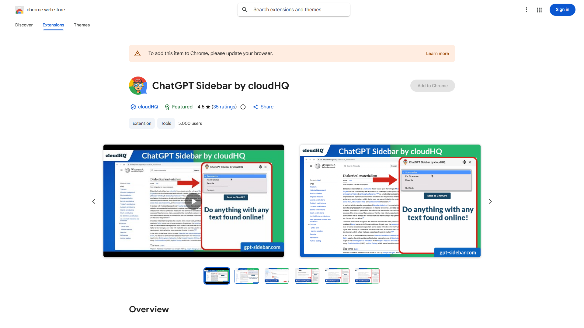 ChatGPT Sidebar by cloudHQ