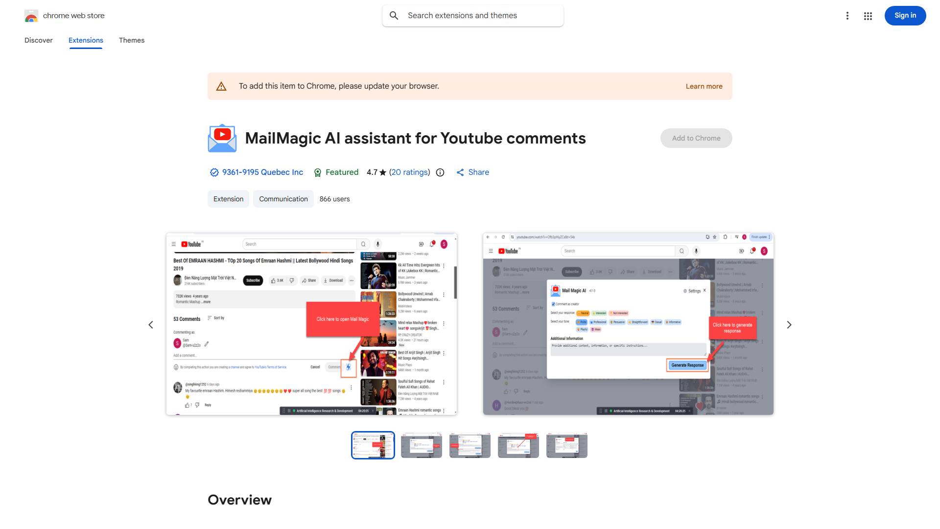 Mail Magic YouTube AI