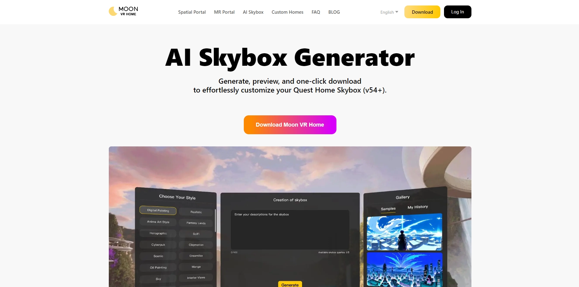 Moon VR Home Skybox AI