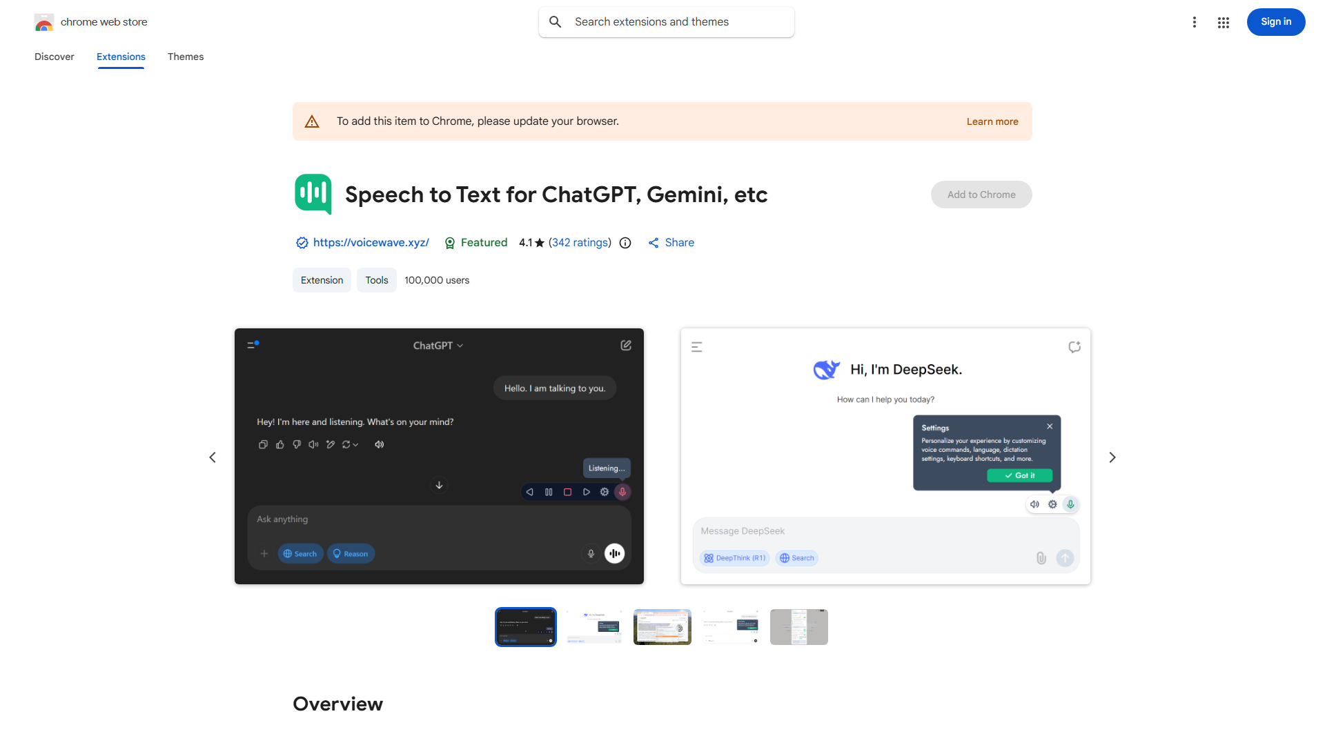 ChatGPT Voice Control Extension