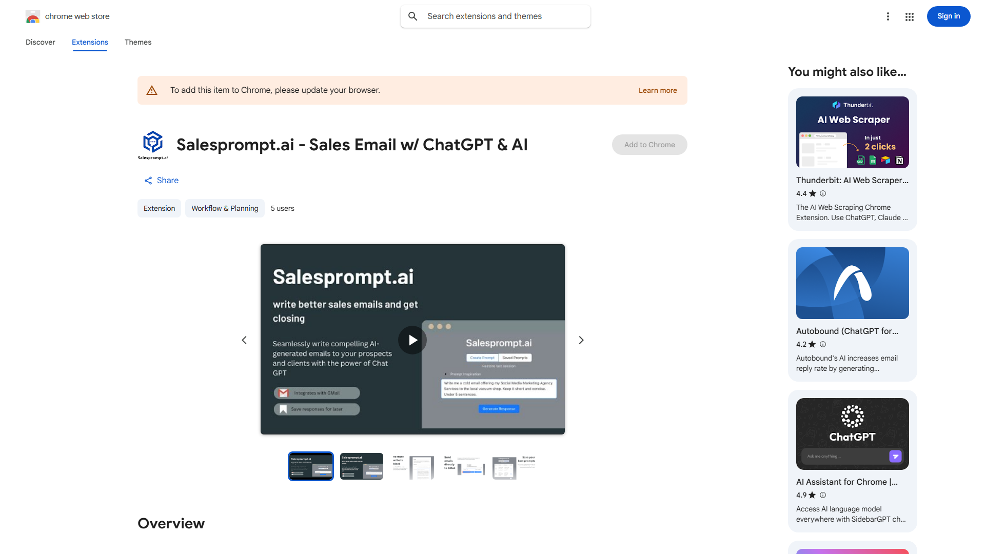 Sales Email Outreach Chrome Extension