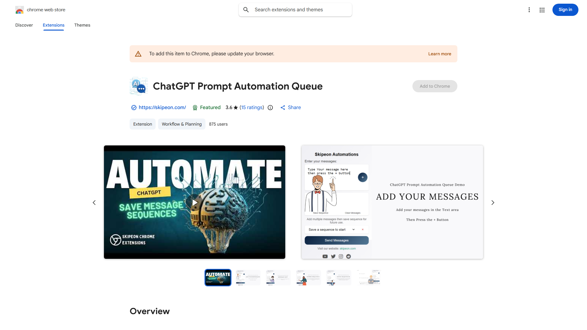 ChatGPT Prompt Automation Queue