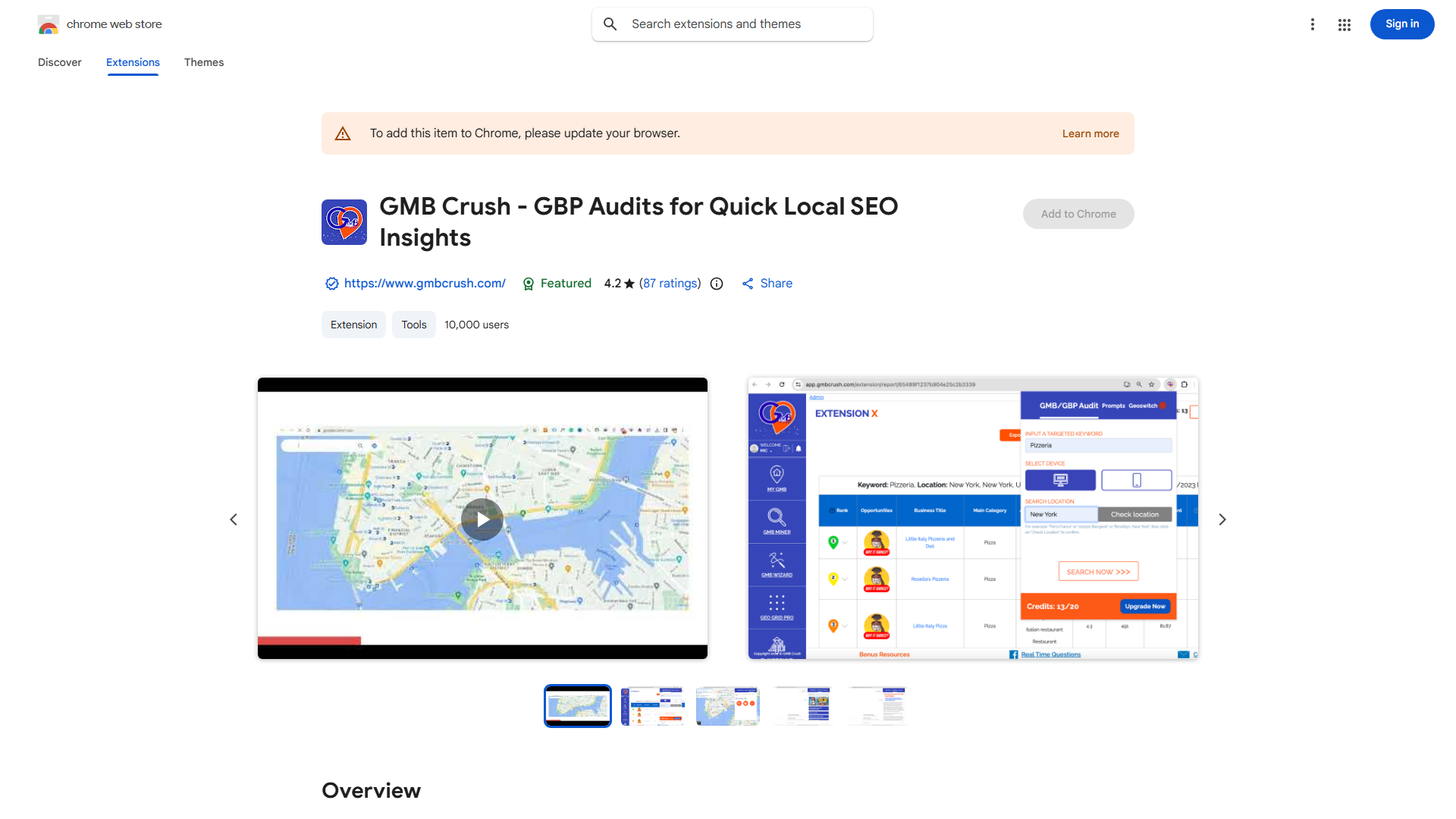 GMB Crush Chrome AI Assistant