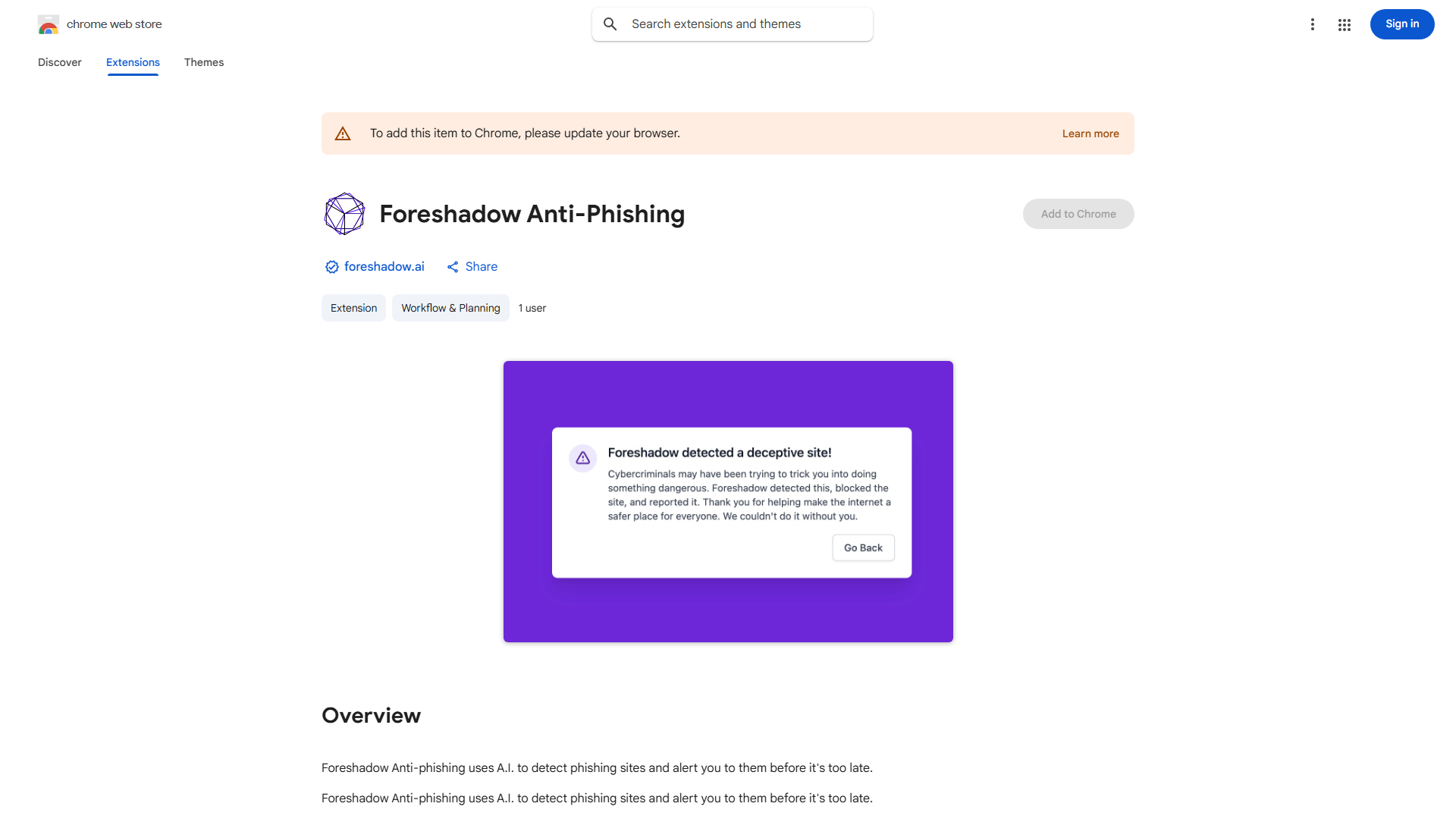 Foreshadow Anti-phishing