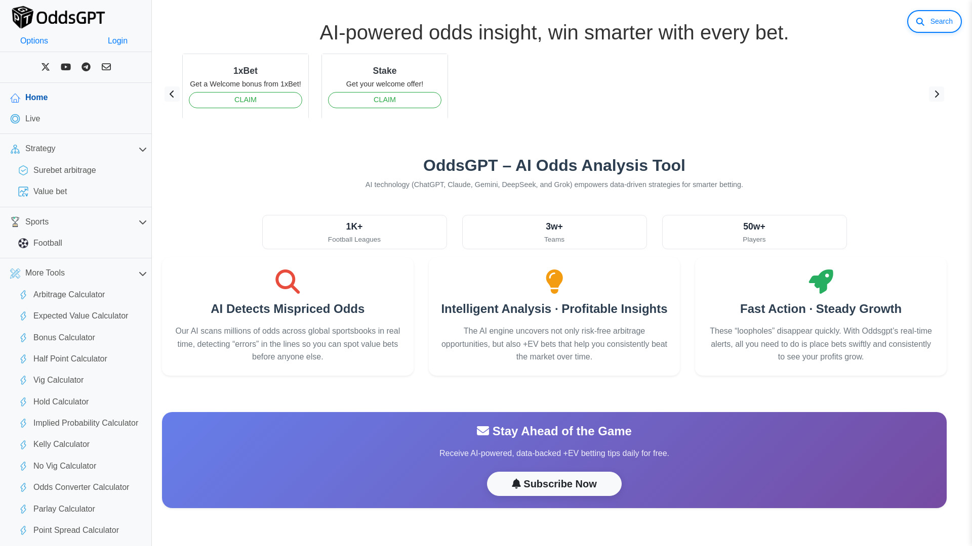 OddsGPT – AI Odds Analysis Tool