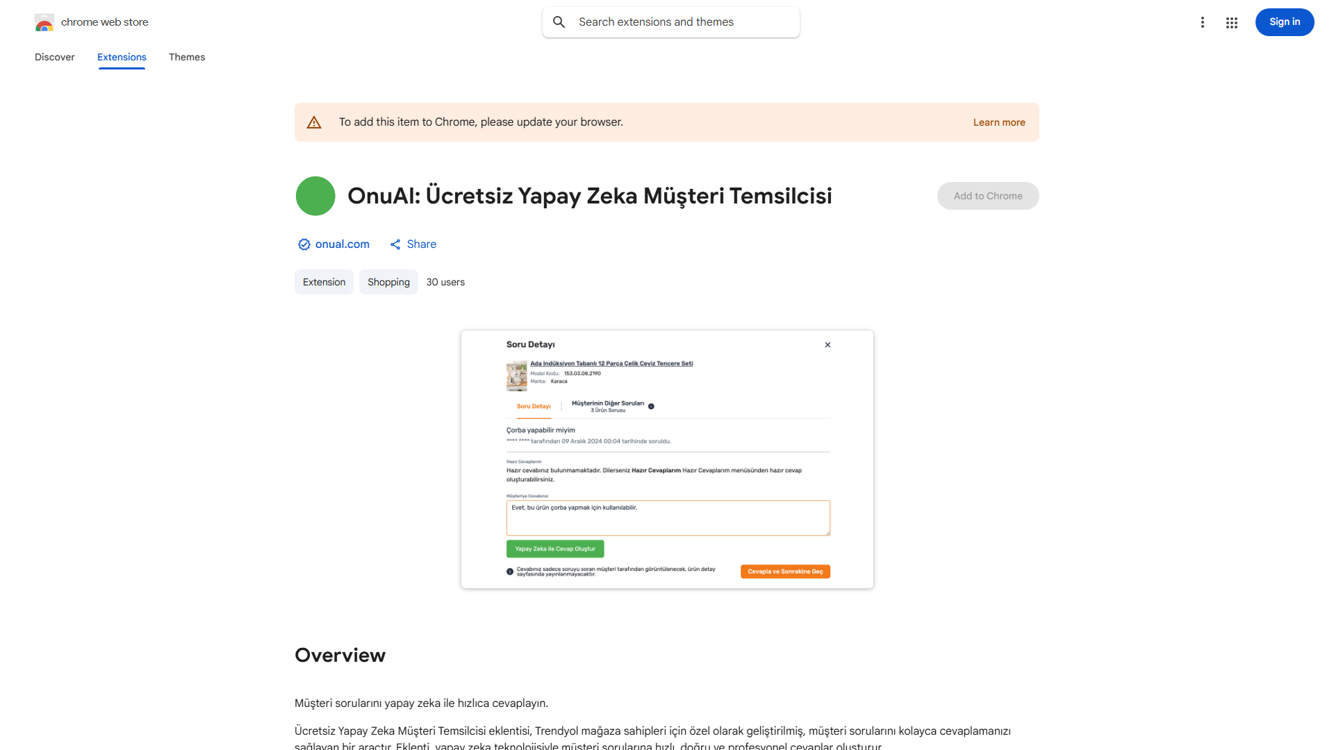 Ücretsiz Yapay Zeka Müşteri Temsilcisi