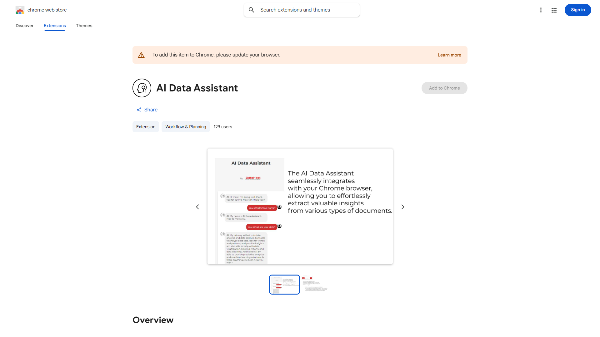 DataHeat Chrome Extension