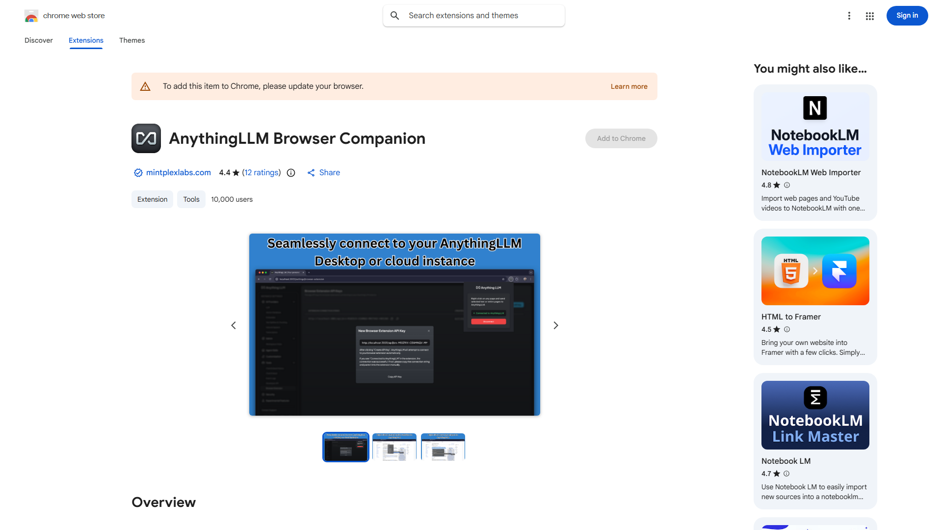 AnythingLLM Browser Companion