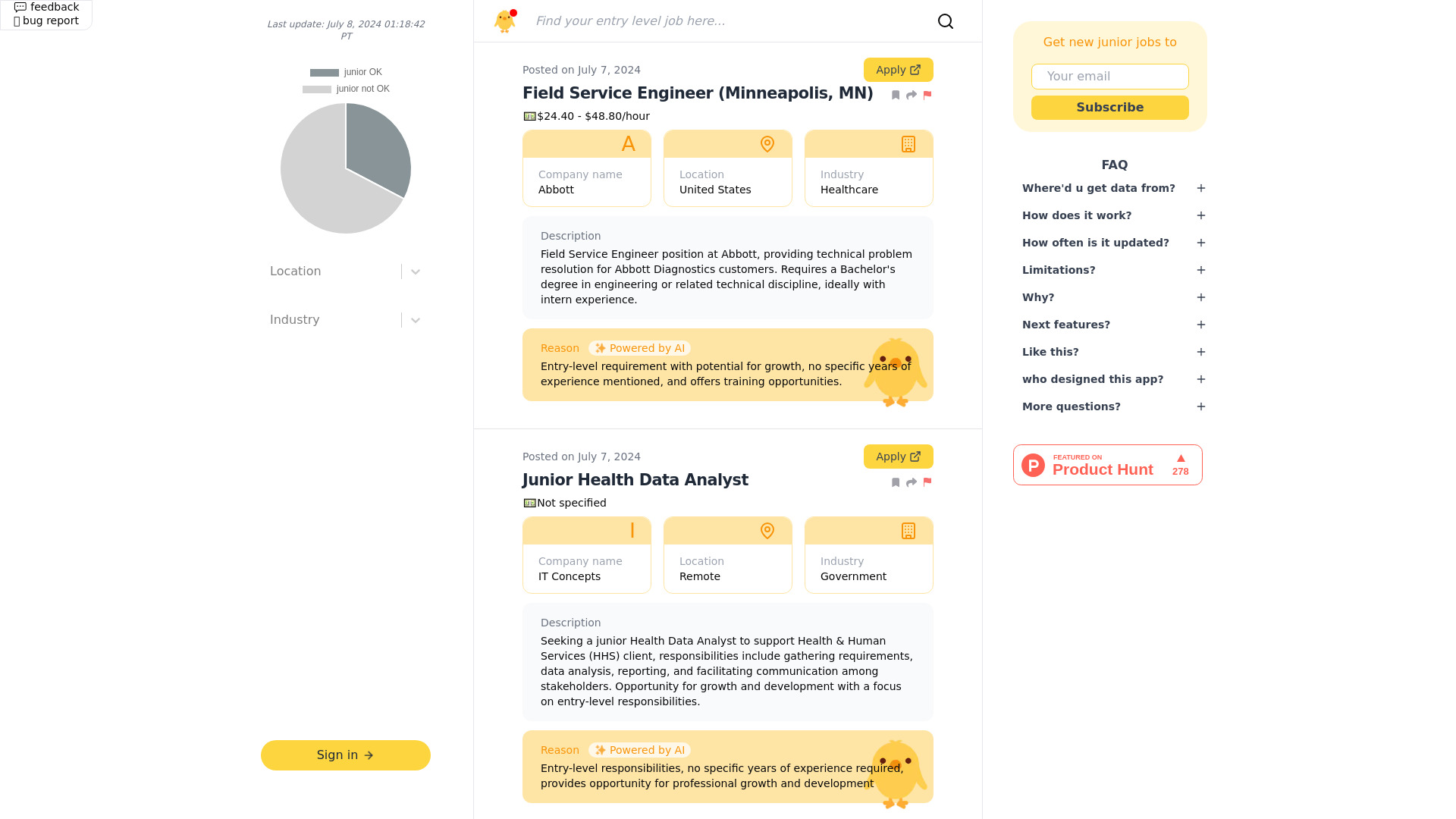 Junior Friendly Jobs