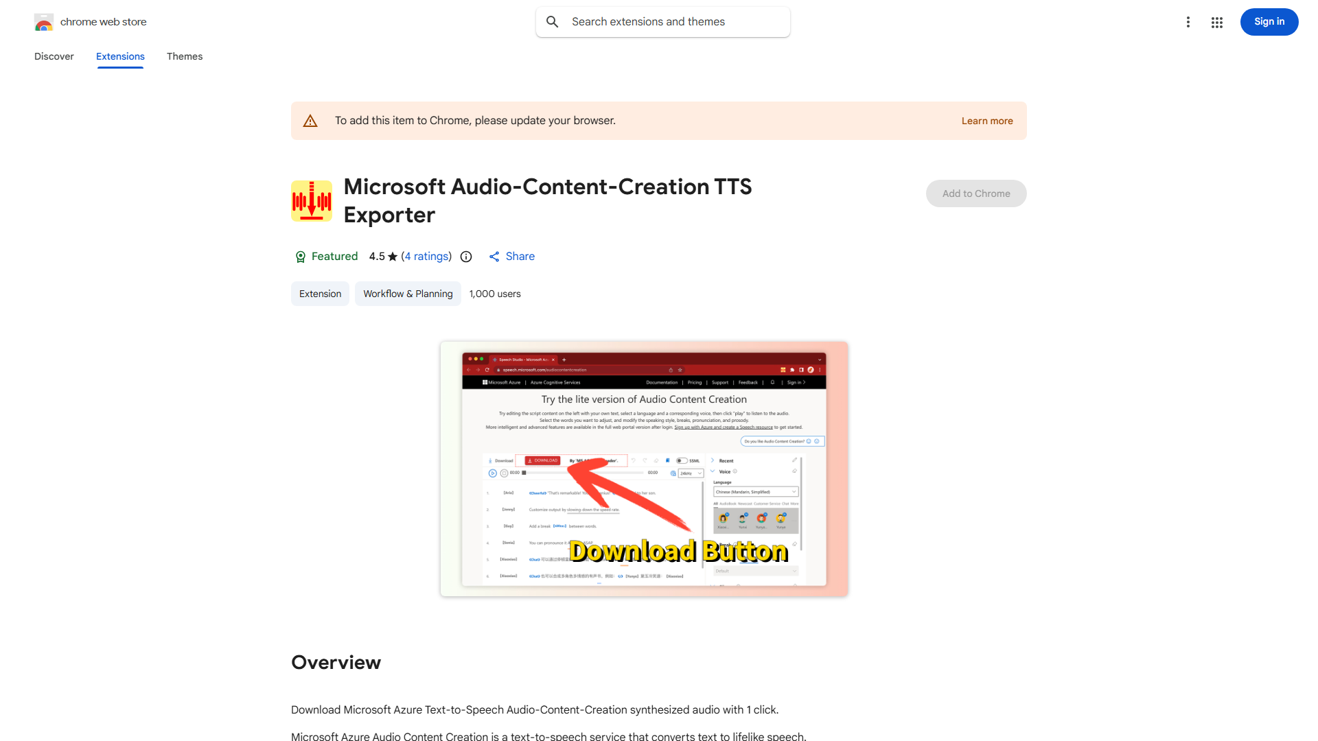 Microsoft Azure Audio Content Creation