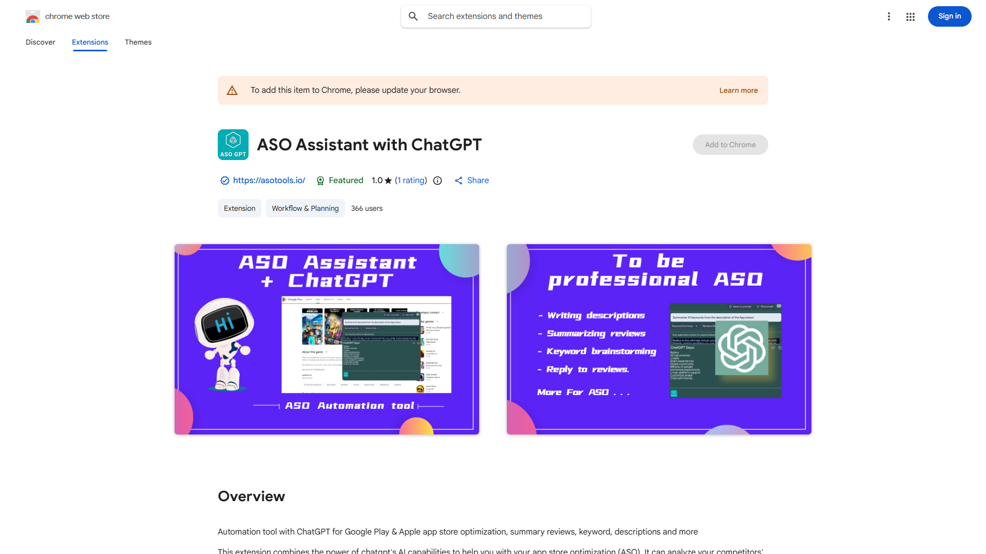 ChatGPT ASO Extension