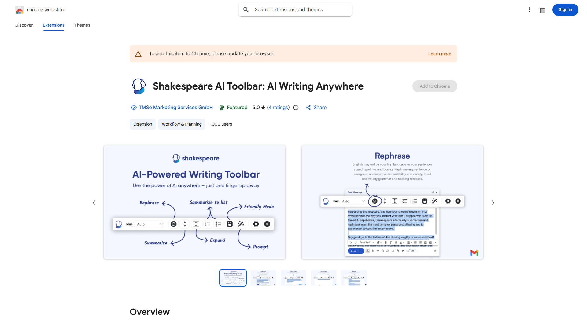 Shakespeare AI Toolbar