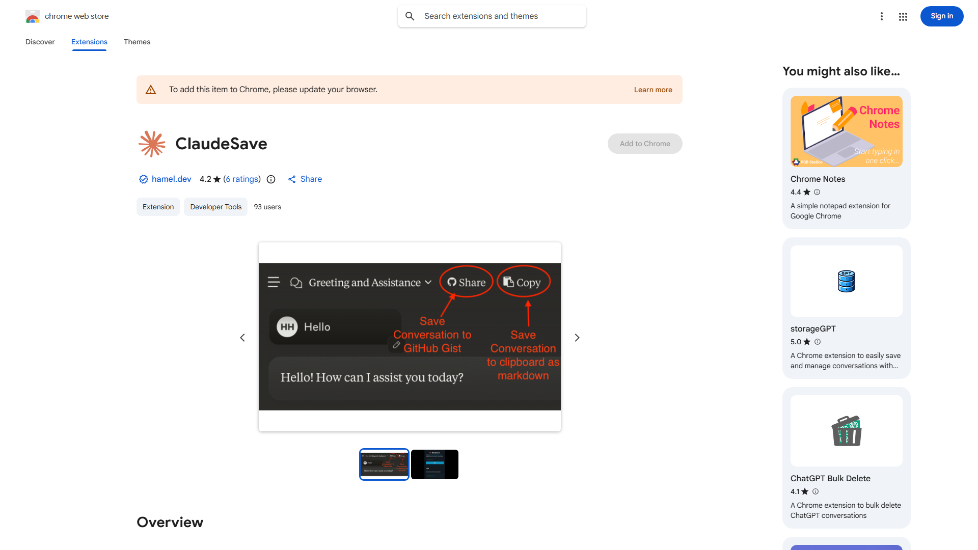 Save Anthropic Claude messages to GitHub Gists