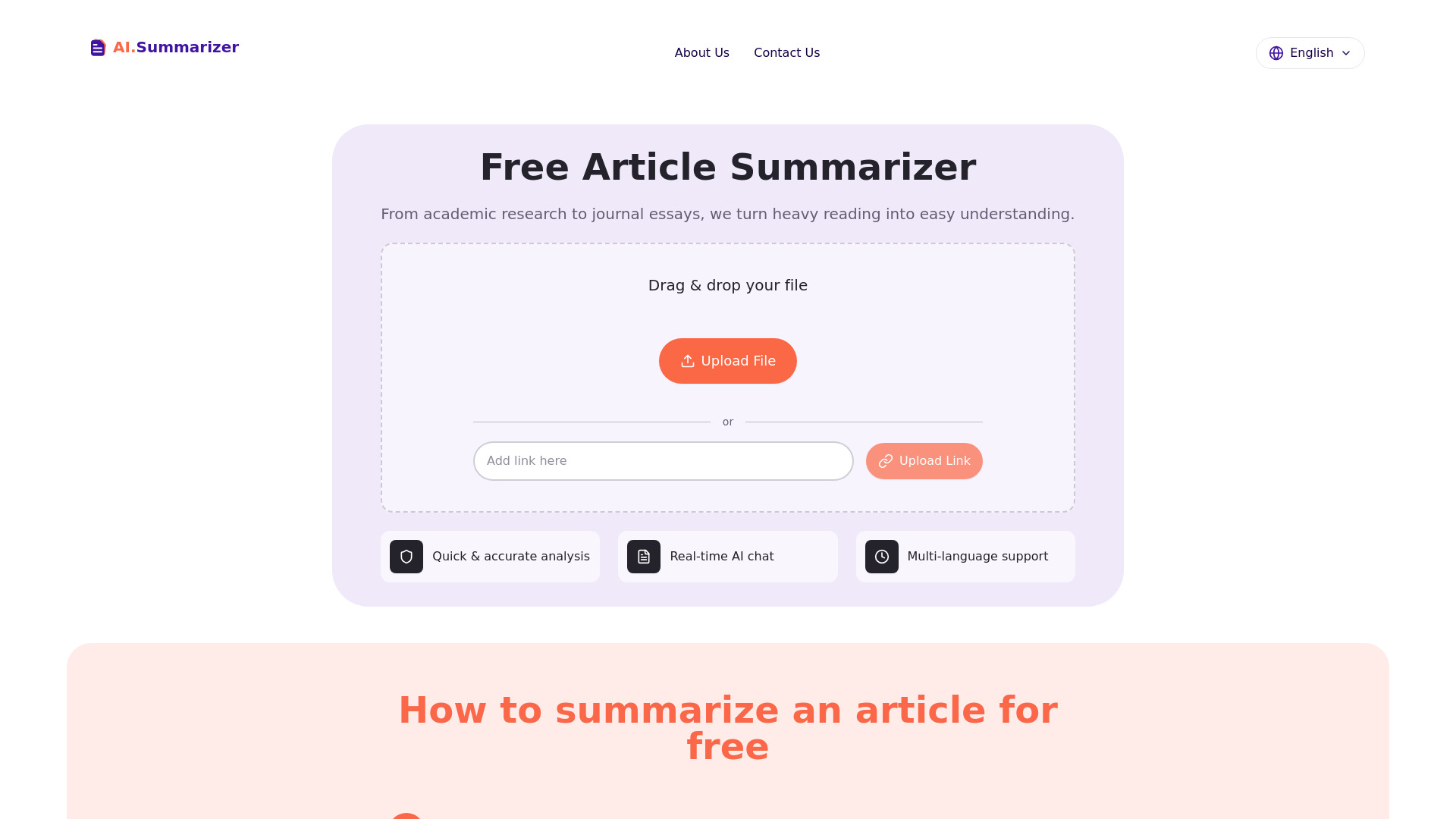 Free AI Article Summarizer
