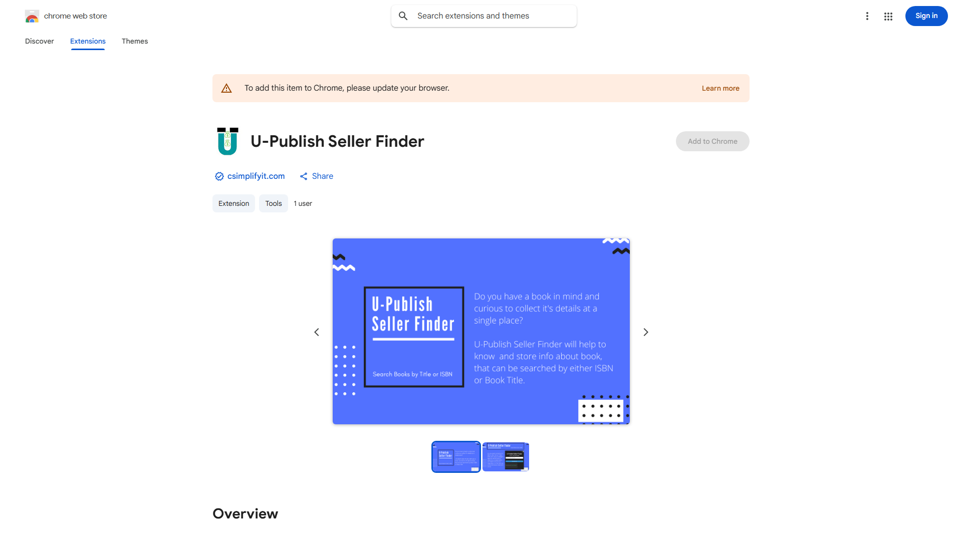 U-Publish Seller Finder