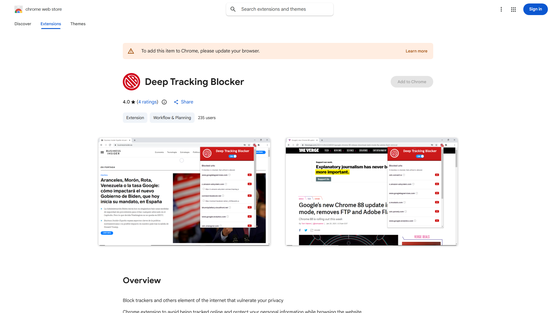 Deep Tracking Blocker