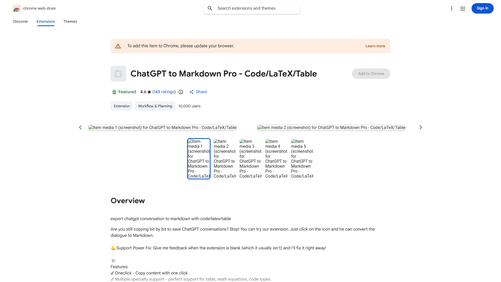 ChatGPT to Markdown Extension