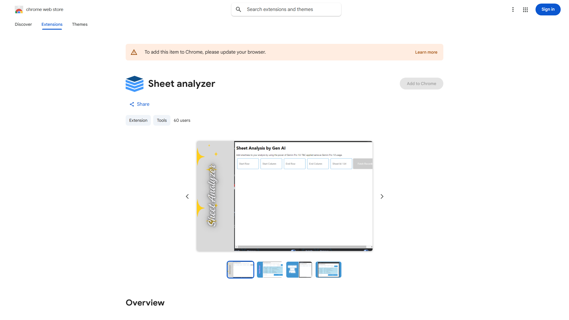 Google Sheets AI Extension