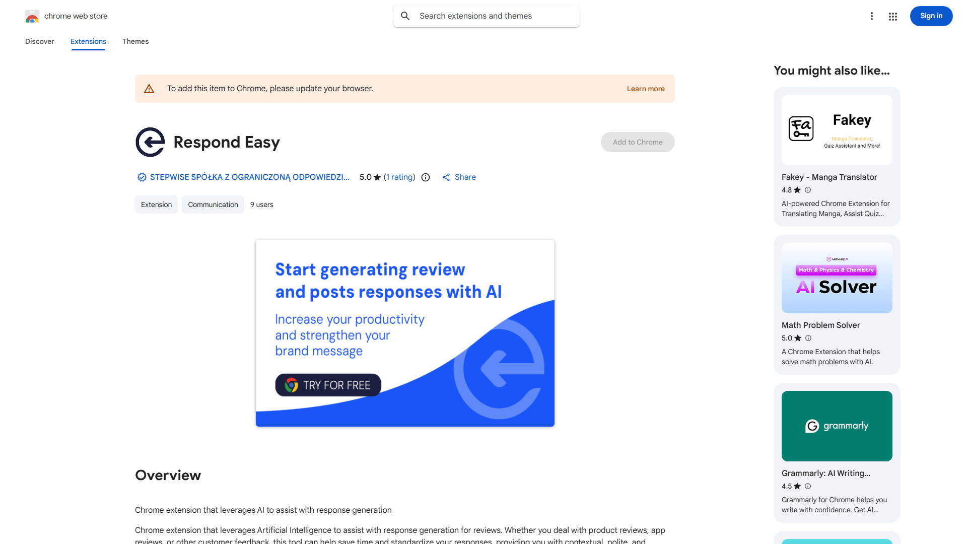 AI Review Response Generator
