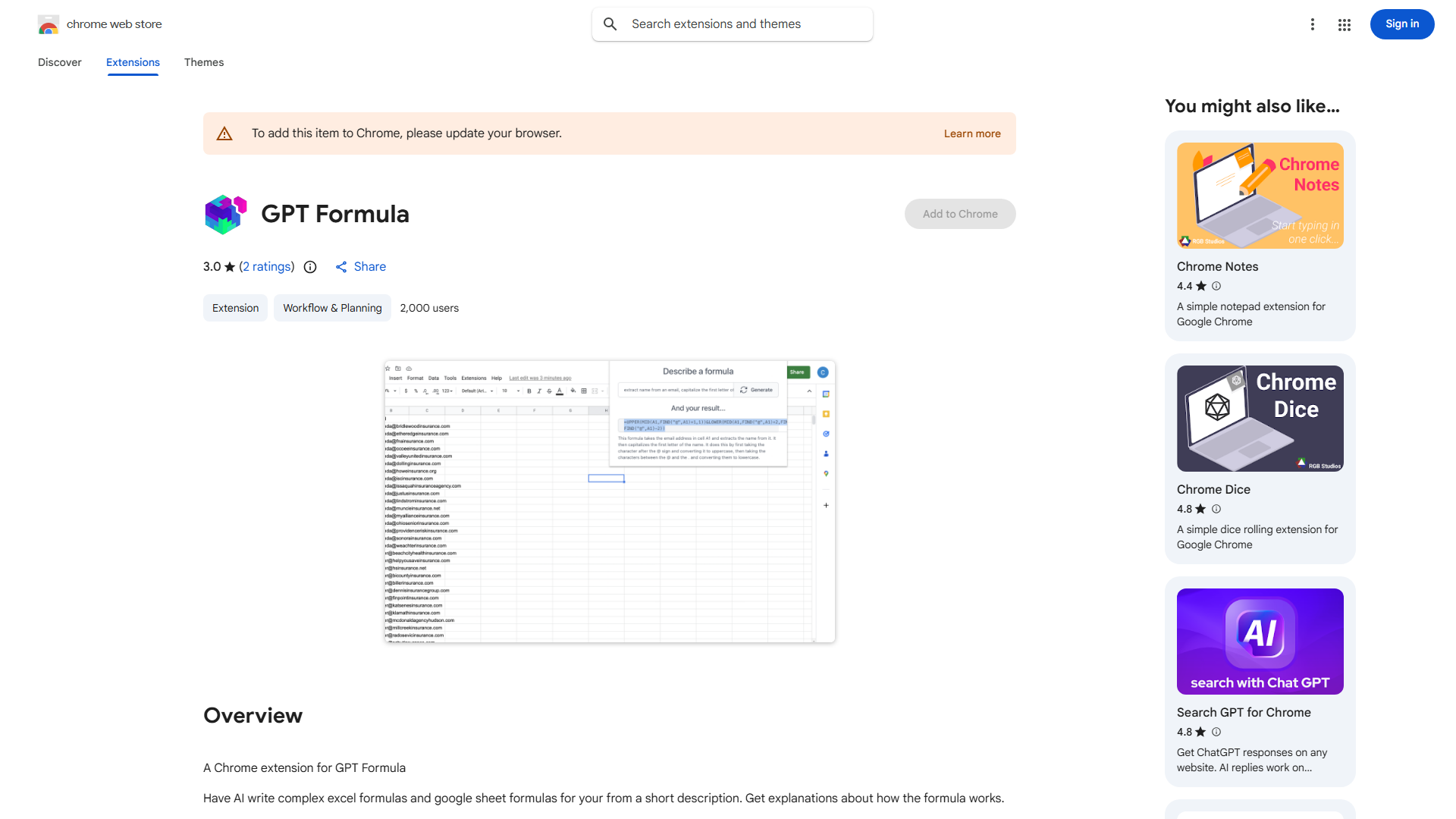 AI Spreadsheet Formula Generator