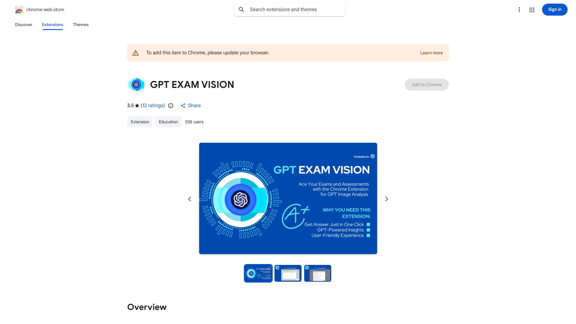 GPT Image Analysis Chrome Extension