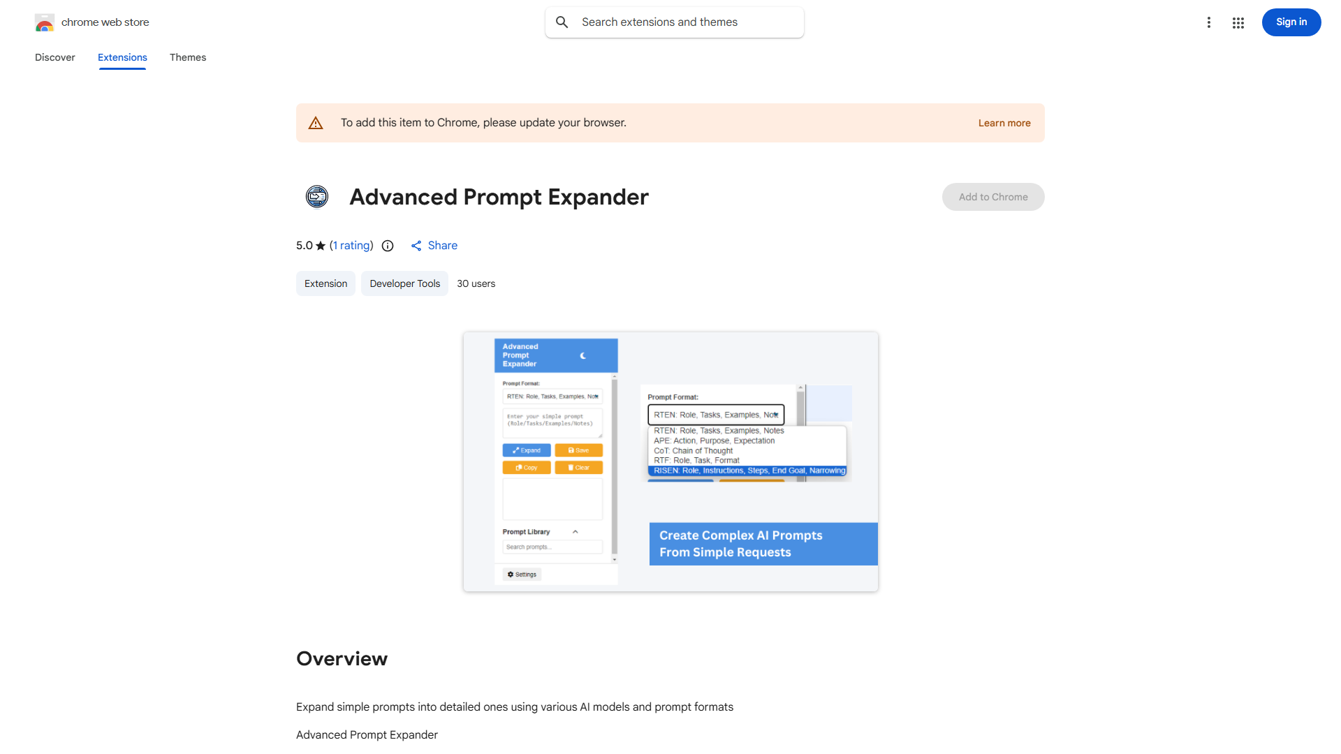 AI Prompt Framework Expander