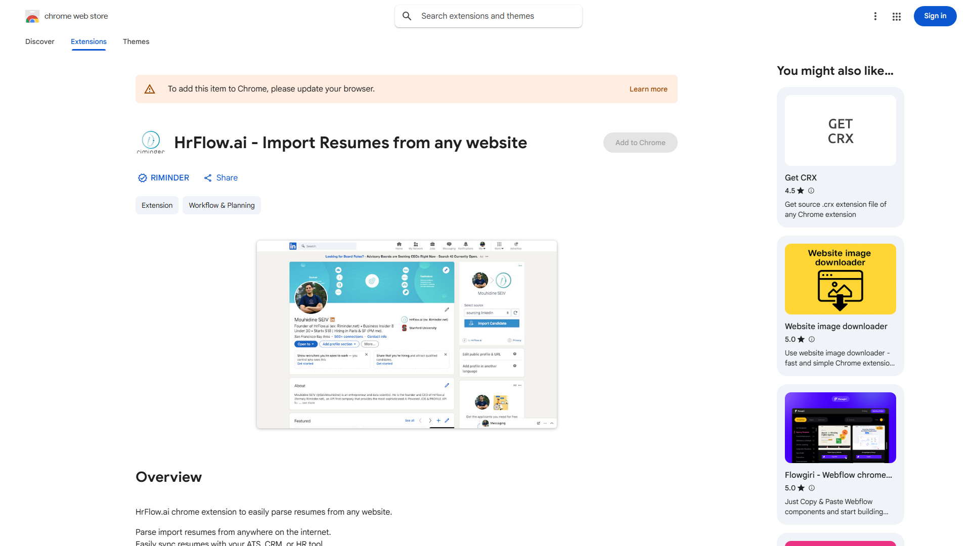 HrFlow.ai Chrome Extension