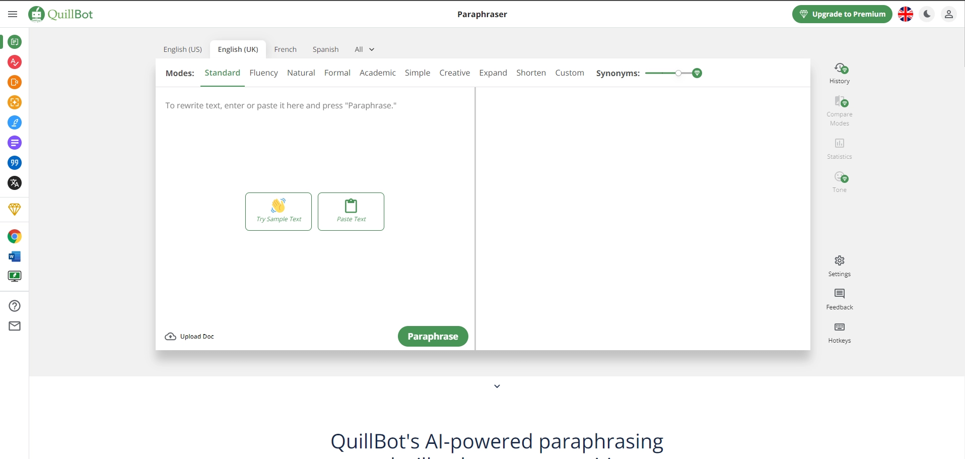 Quillbot screenshot