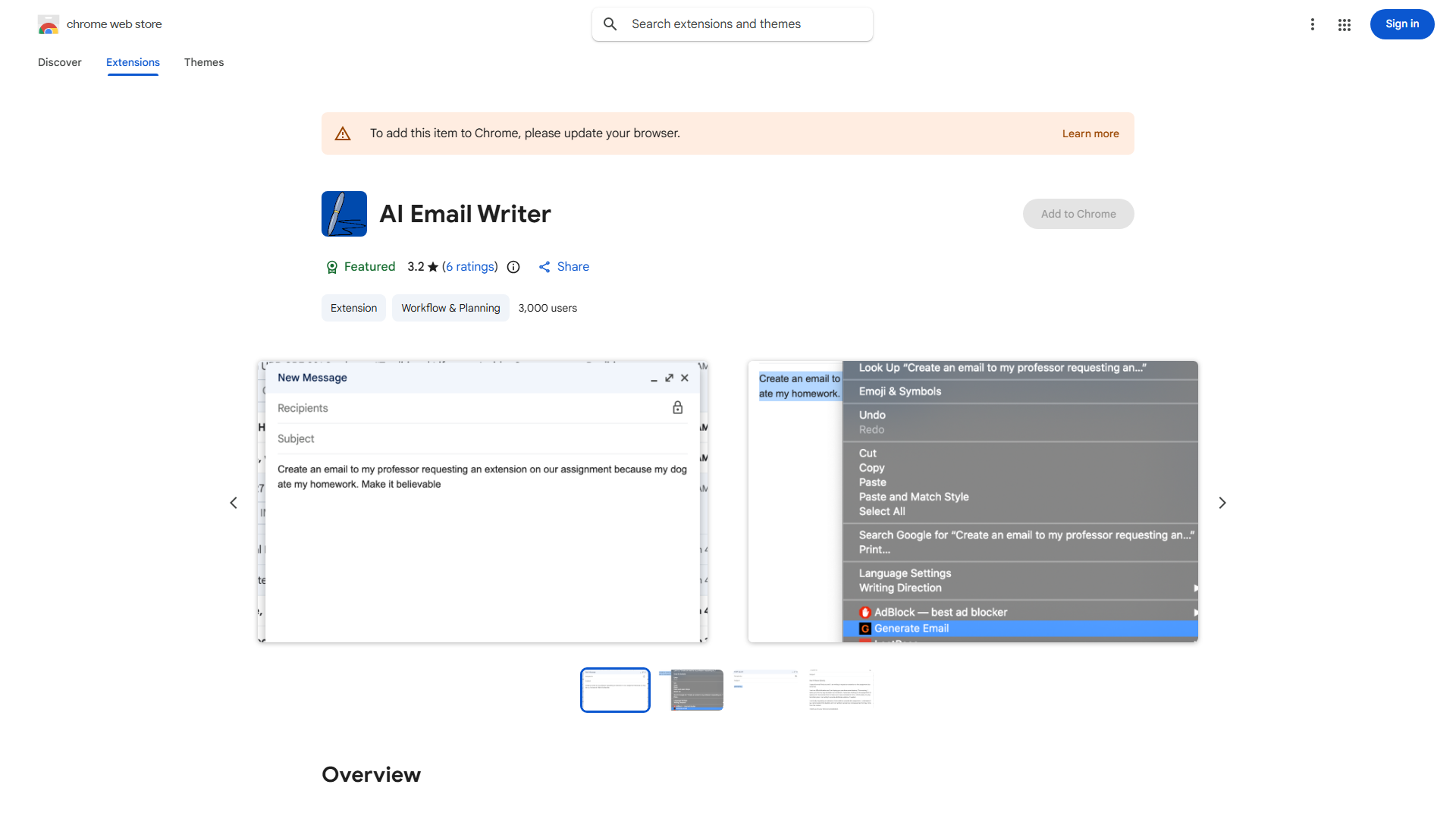 AI Email Assistant Chrome Extension