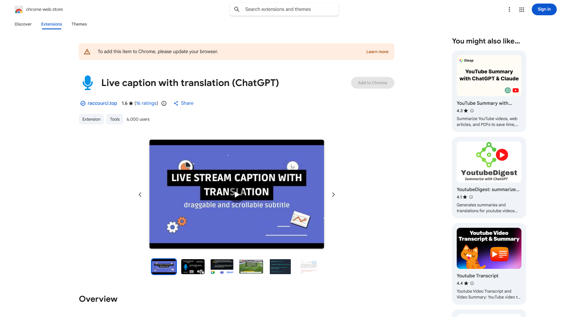Subtitle Chrome Extension