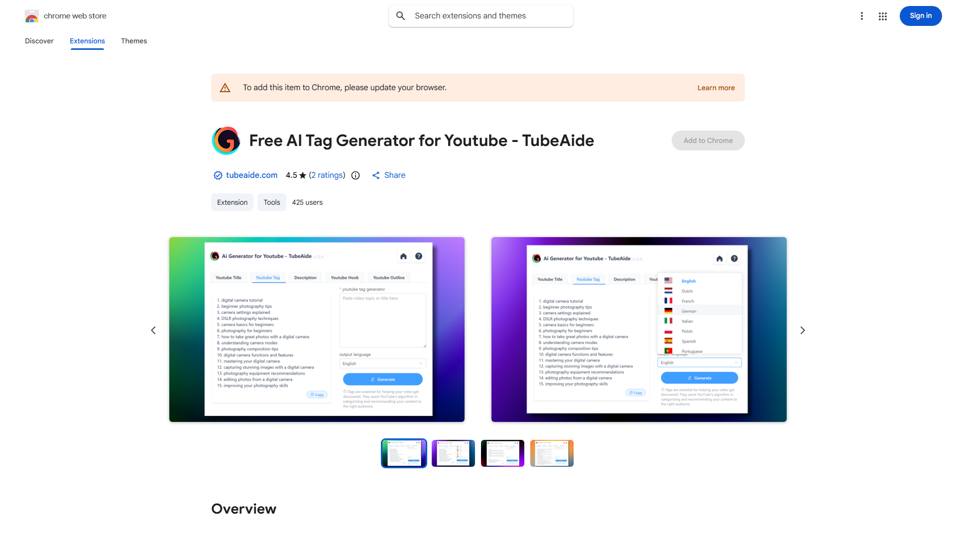 Free AI Tags Generator for YouTube