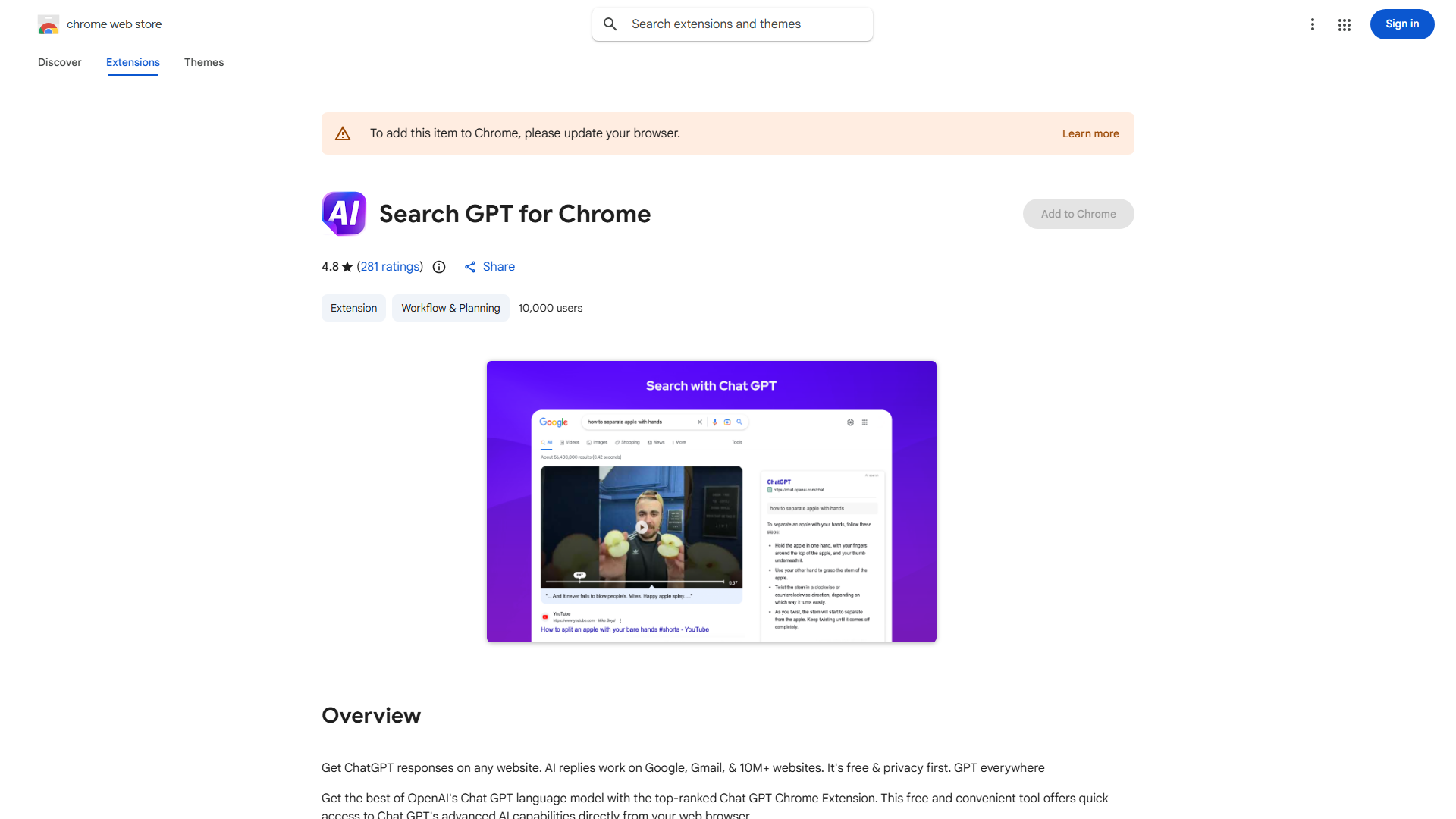 Chat GPT Chrome Extension