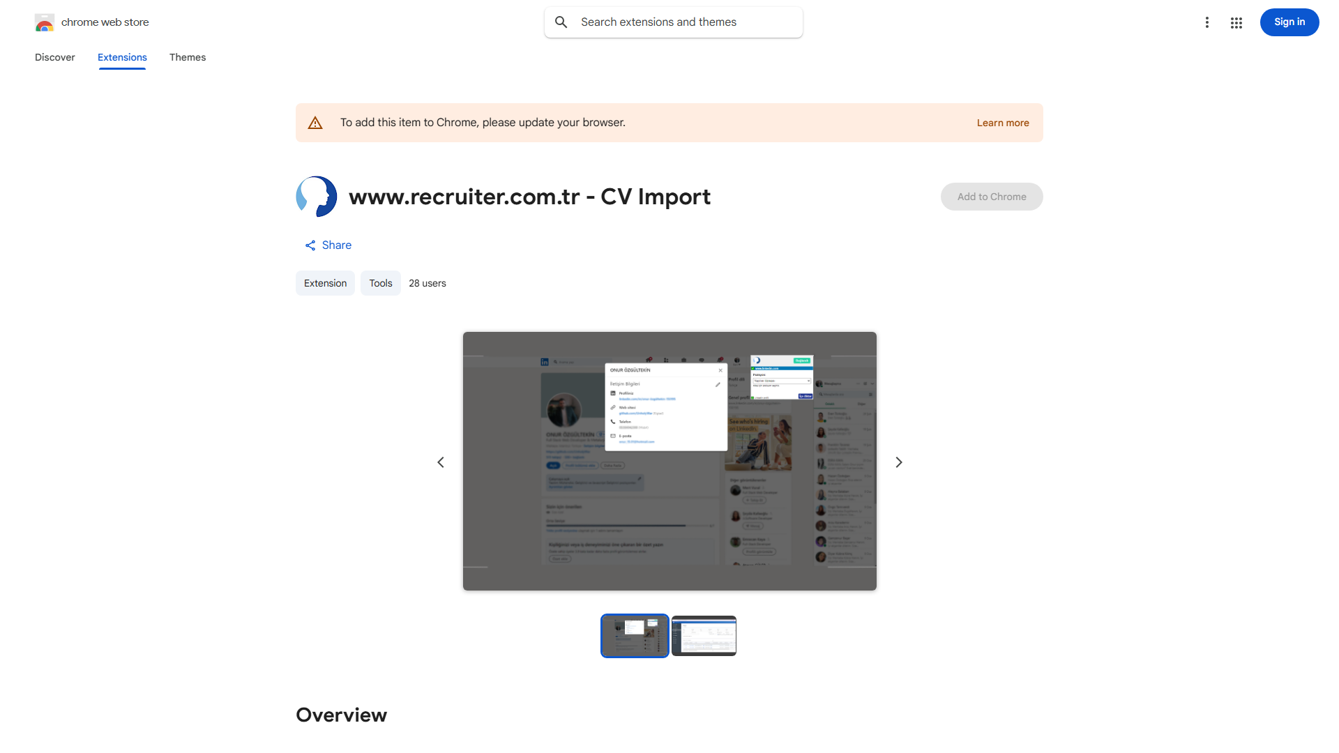 Recruiter.com.tr Chrome Extension