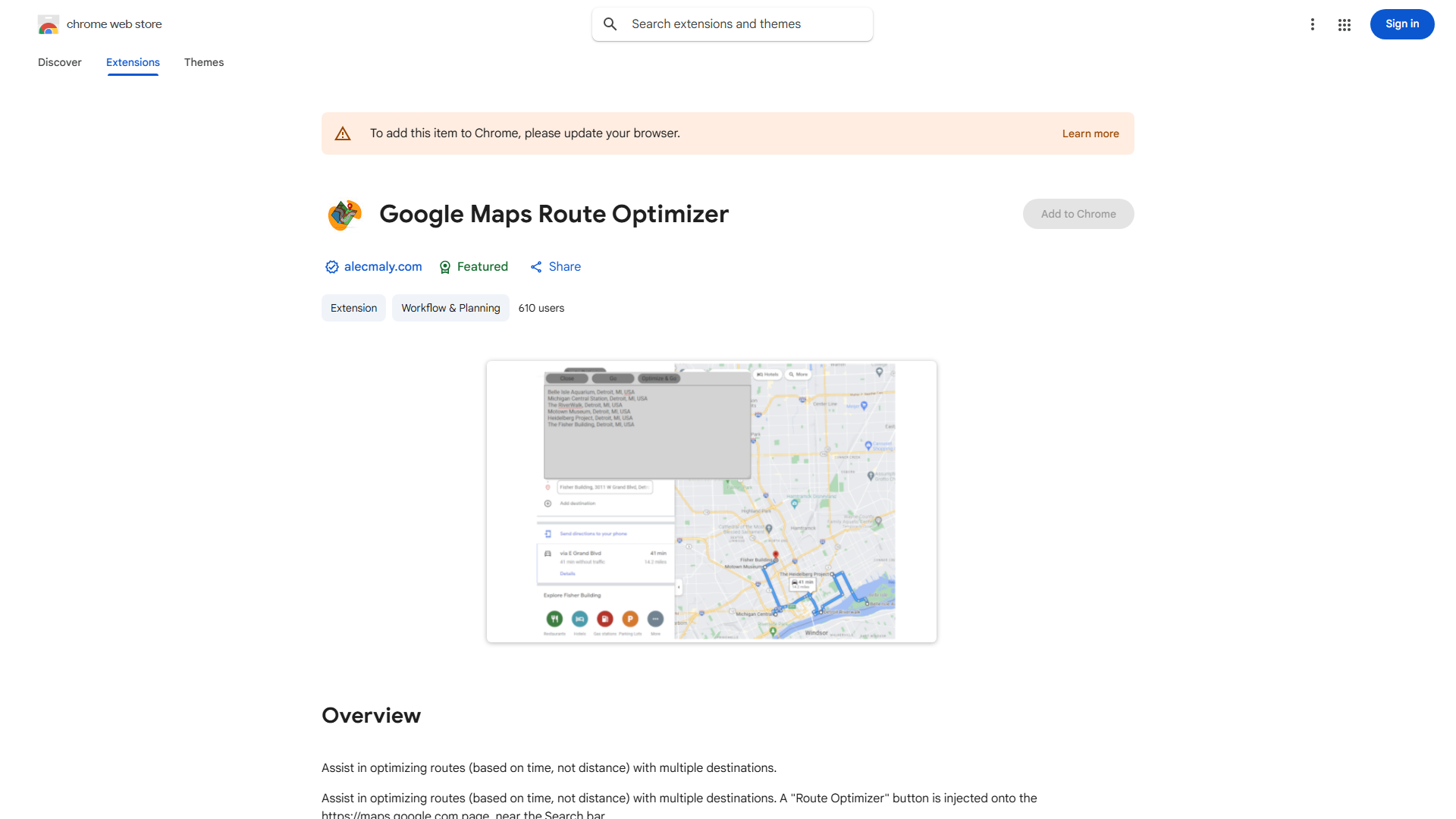 Google Maps Route Optimizer