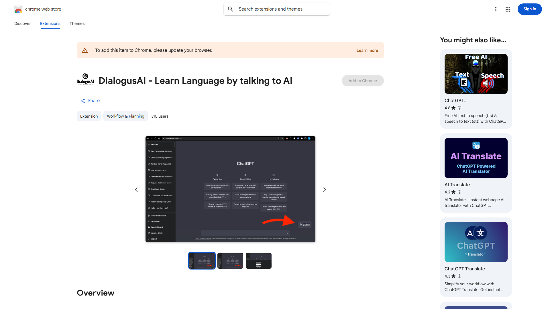 Language Learning Chrome Extension