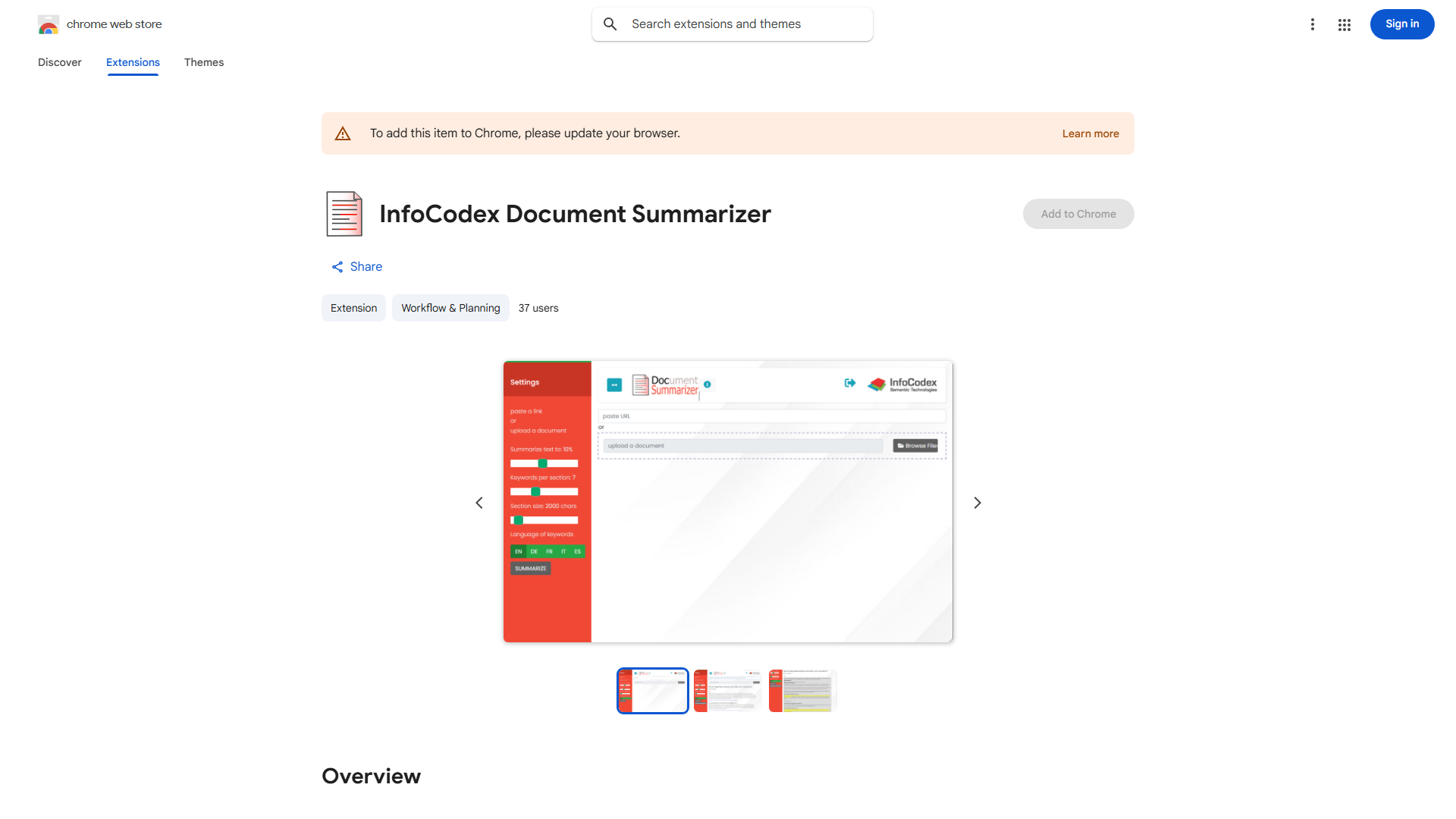 InfoCodex Document Summarizer