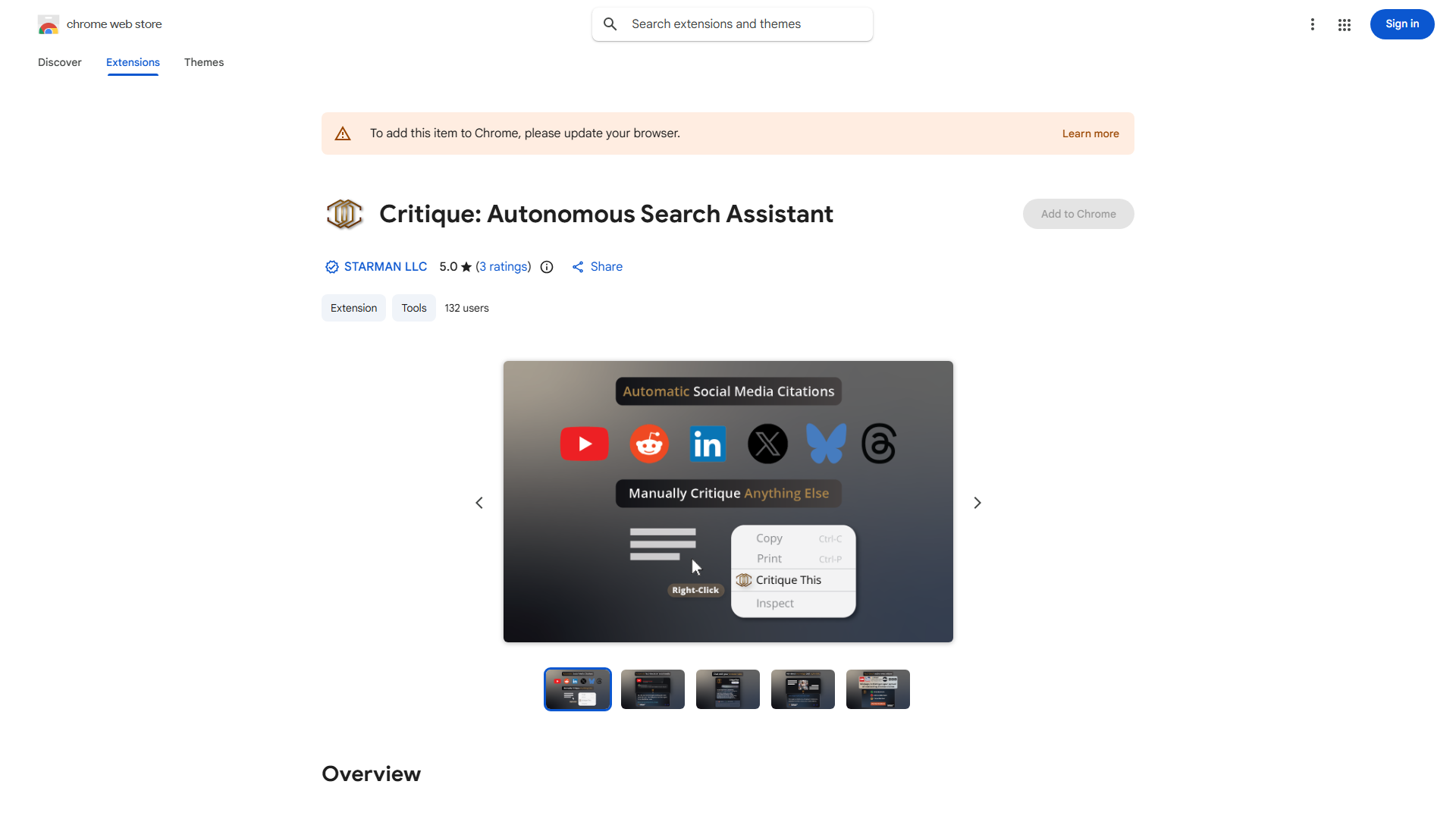 Critique AI Browser Companion