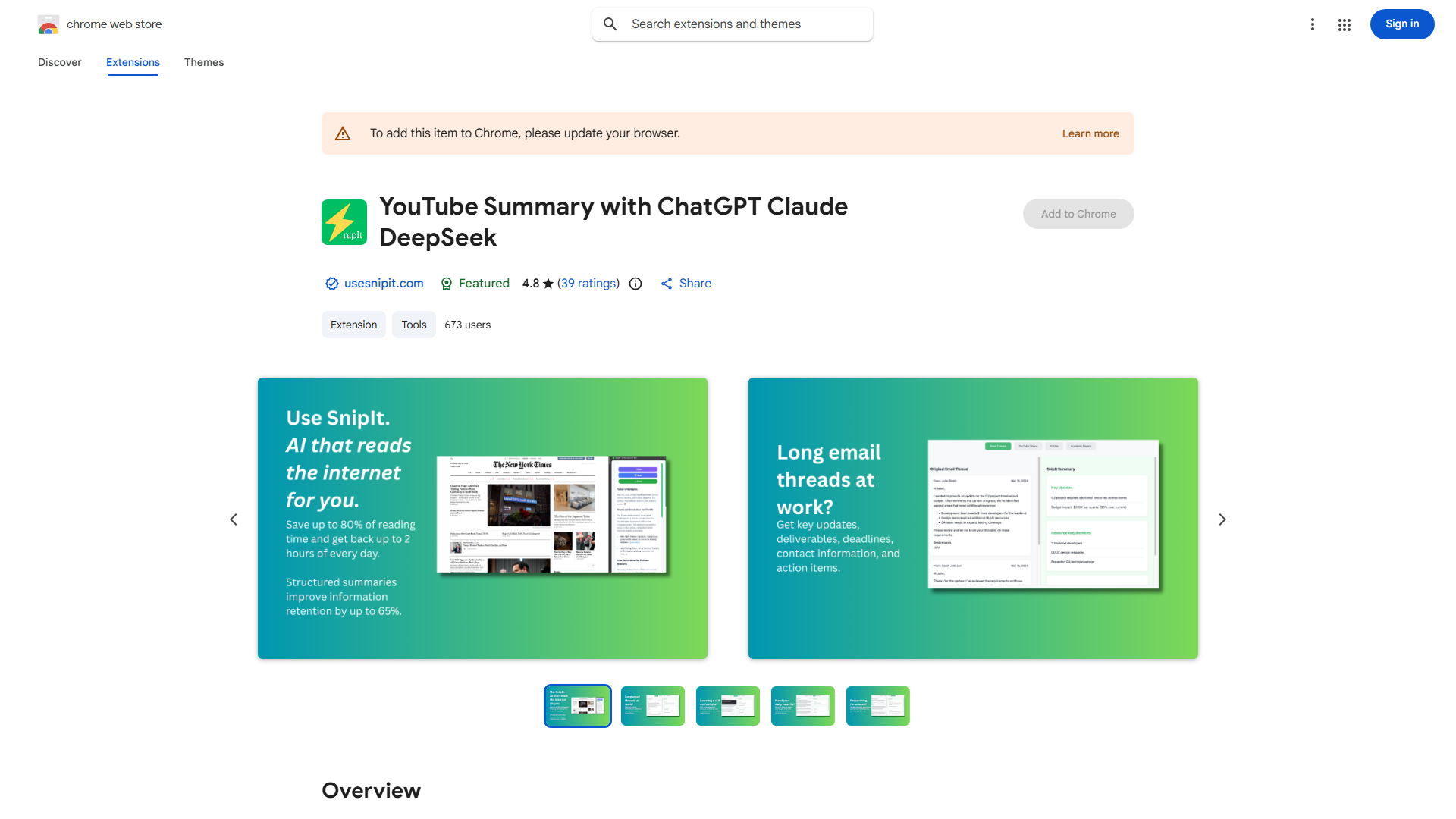 TLDR - Summarize Tool - Web Page Summarizer