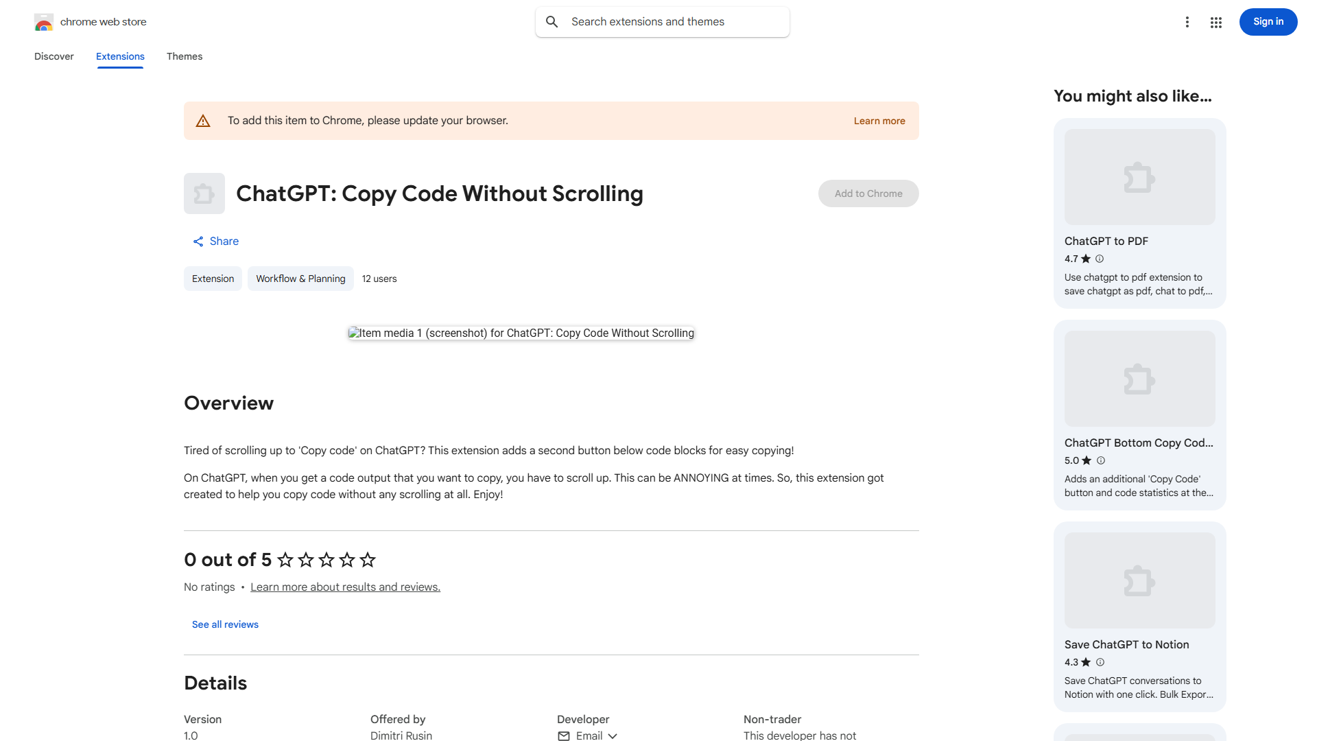 ChatGPT Code Copy Extension